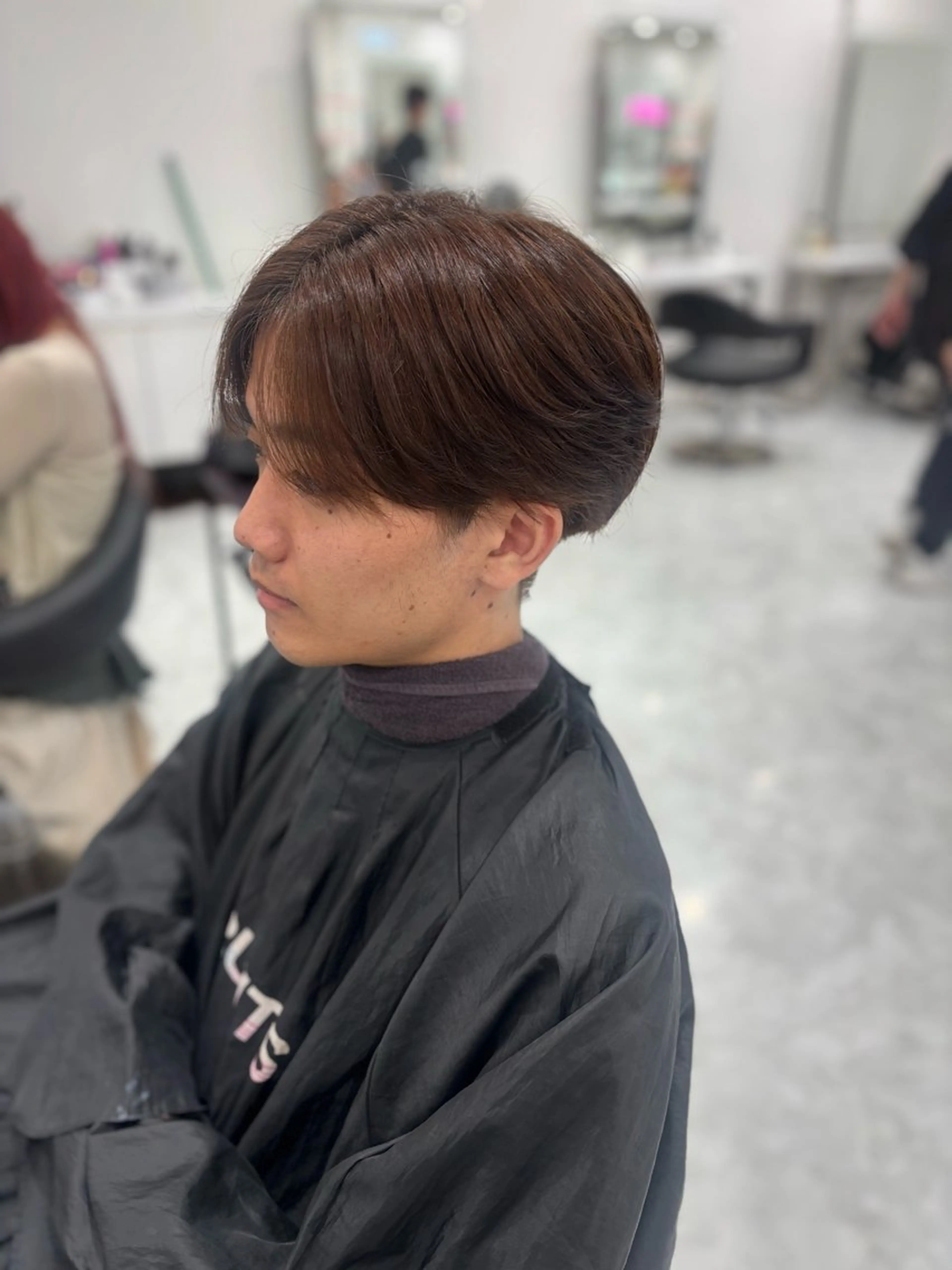 メンズ カット まろっと艶感ブラウン ベージュ🤍まなかのヘアスタイル