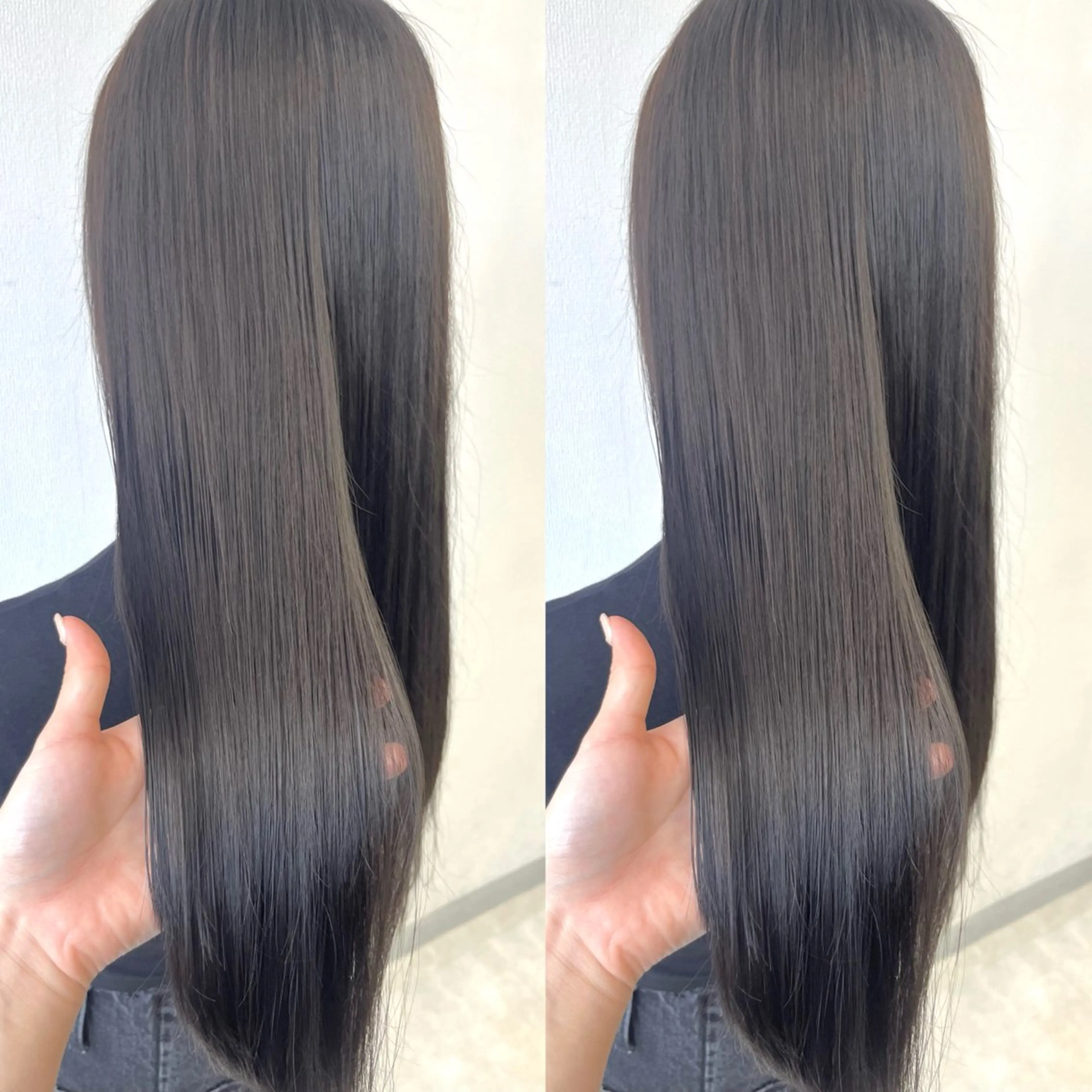 ロング カラー カット ヘアカラー トリートメント 透明感カラー🪿🤍 顔まわりカットのヘアスタイル