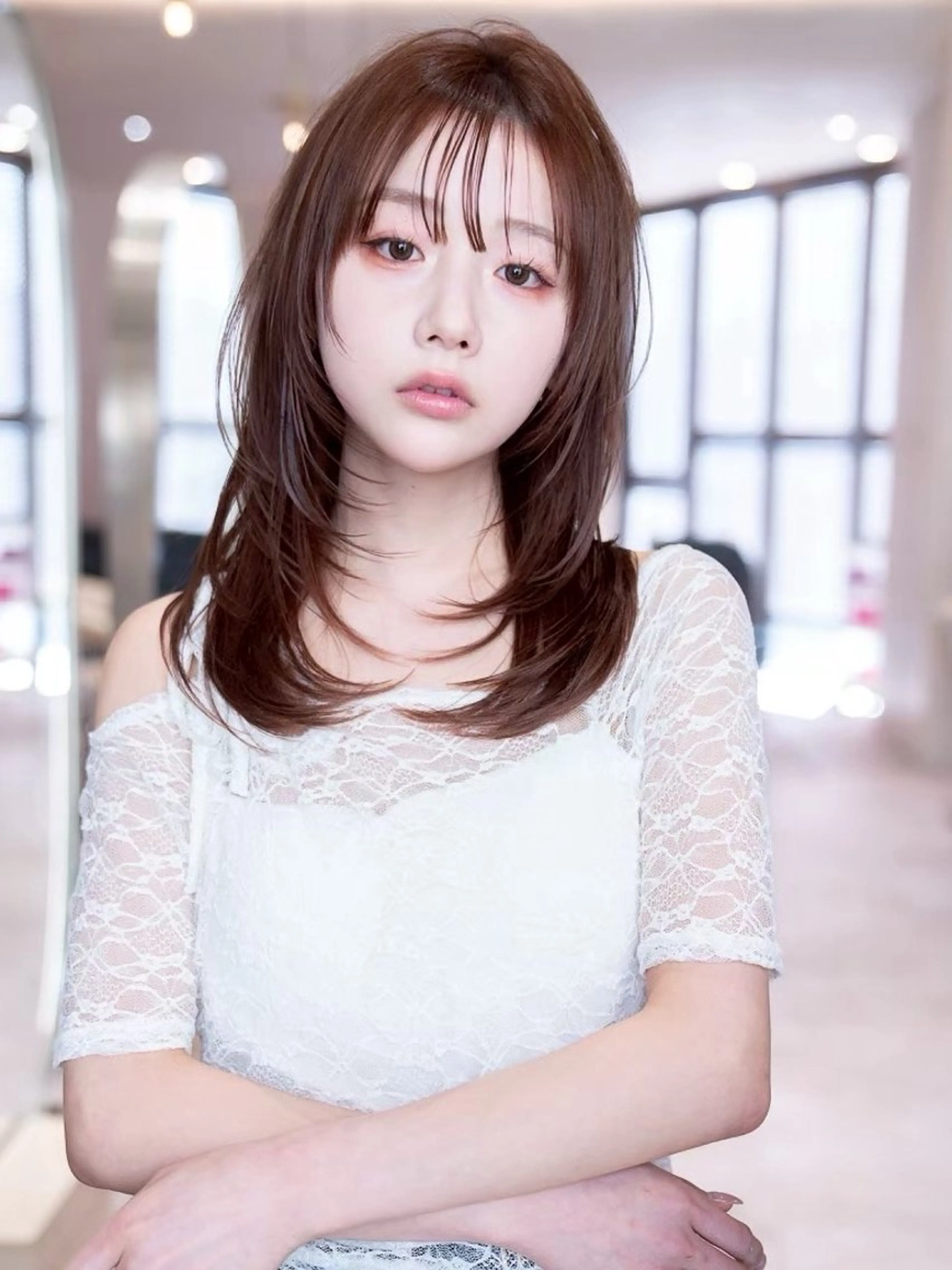 セミロング カラー カット ヘアカラー トリートメント 渋谷🎀透明感カラー レイヤー/mikuのヘアスタイル