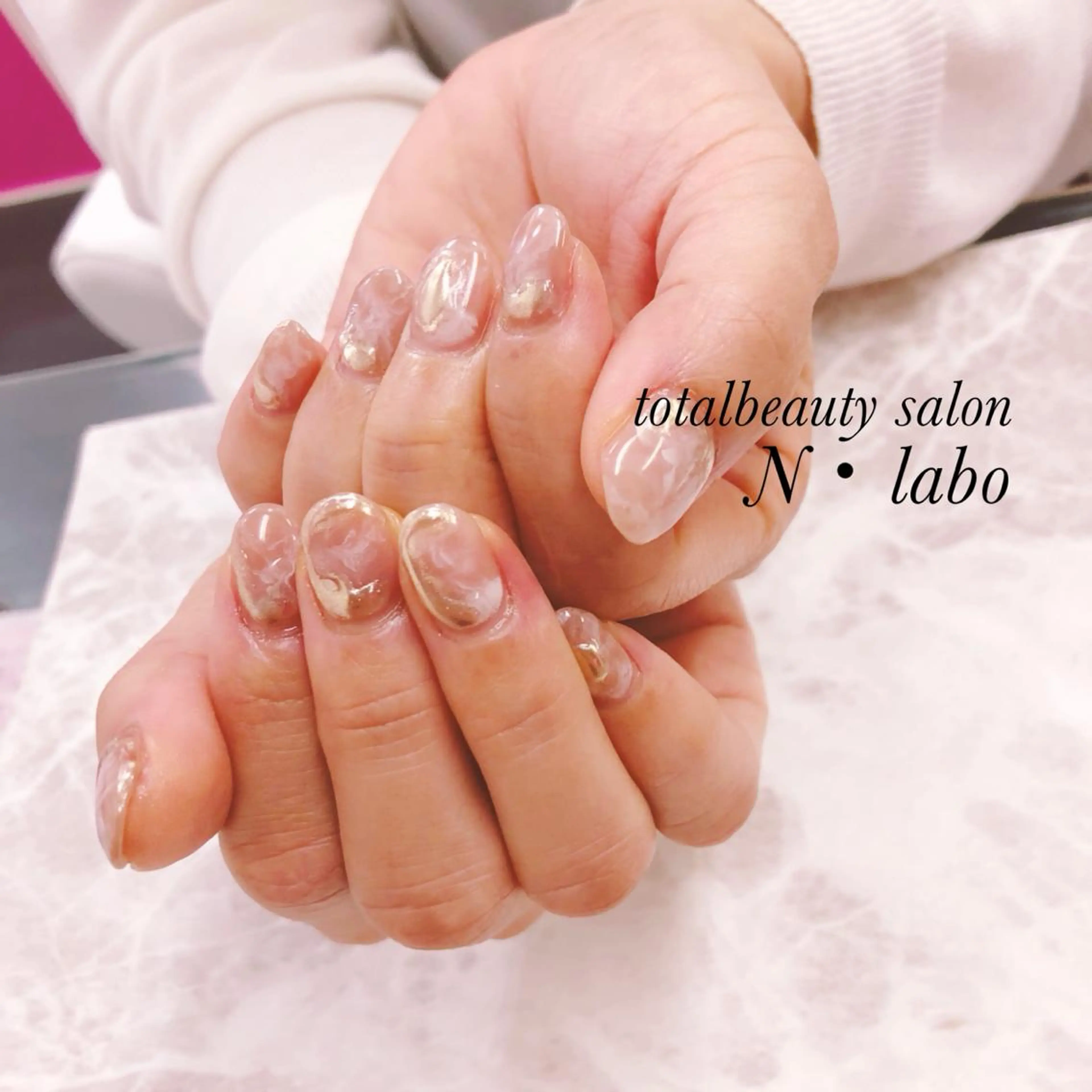 ネイル ラメ(グリッター) メンズネイル ピンク ぷっくりネイル Gracias. rieのネイルデザイン