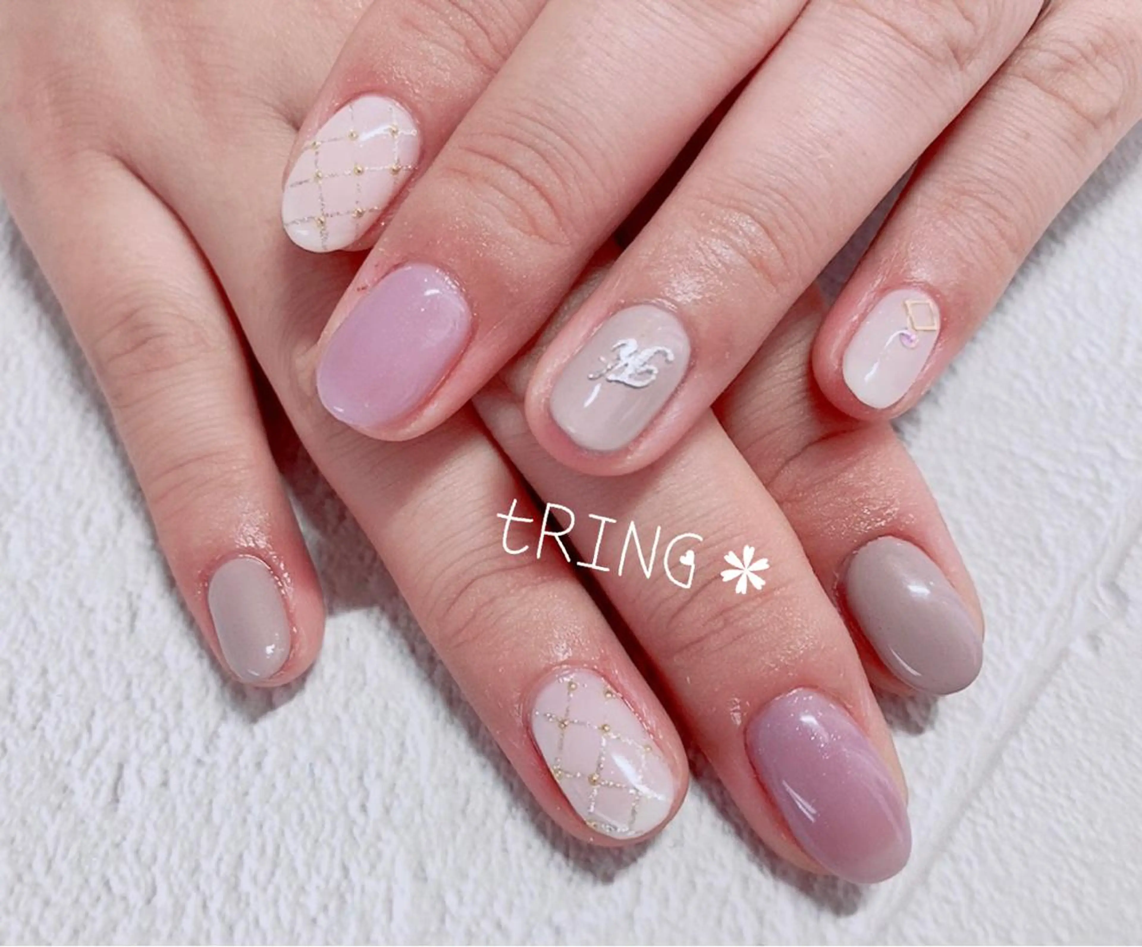 ネイル ハンドネイル tRING＊ しいの木台のネイルデザイン