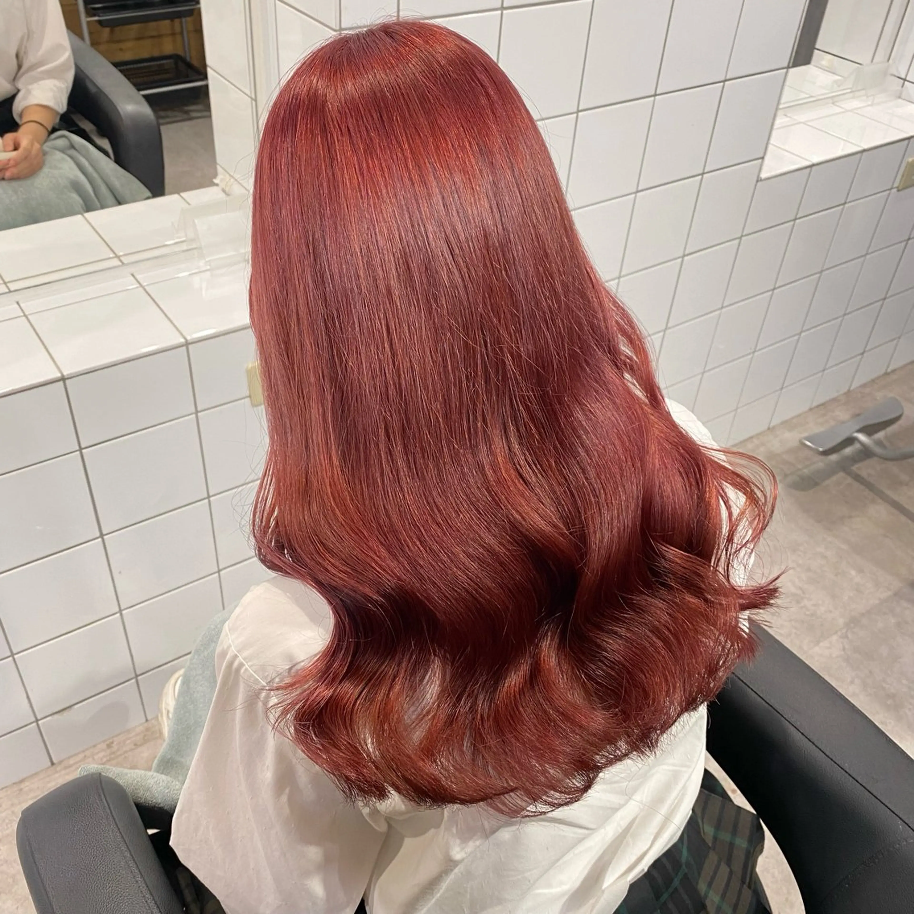 セミロング カラー 縮毛矯正/ハイトーン /パーマ/前原汐🎐のヘアスタイル