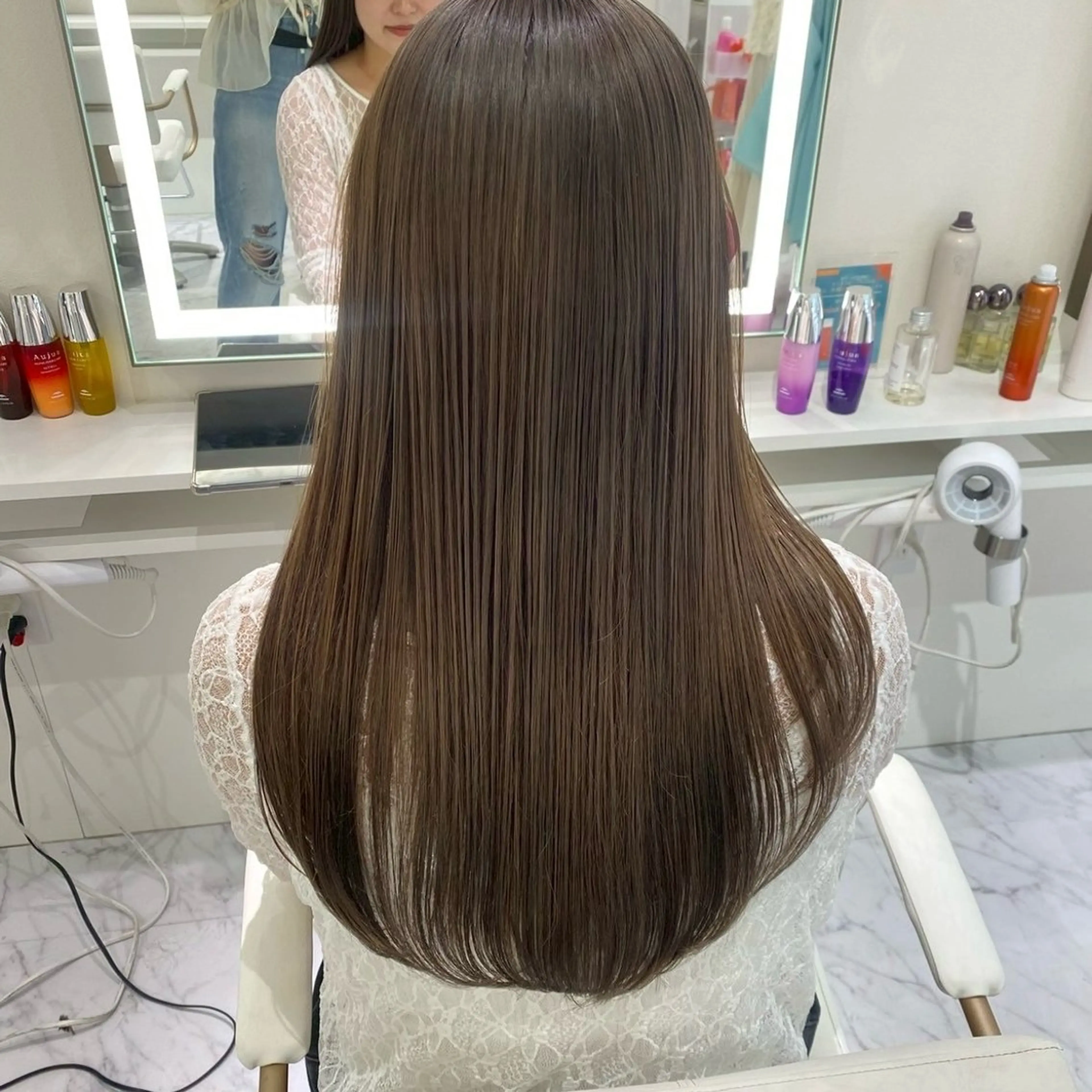 ロング カラー ヘアカラー Parve Mix 森 美遥🇰🇷🩶のヘアスタイル