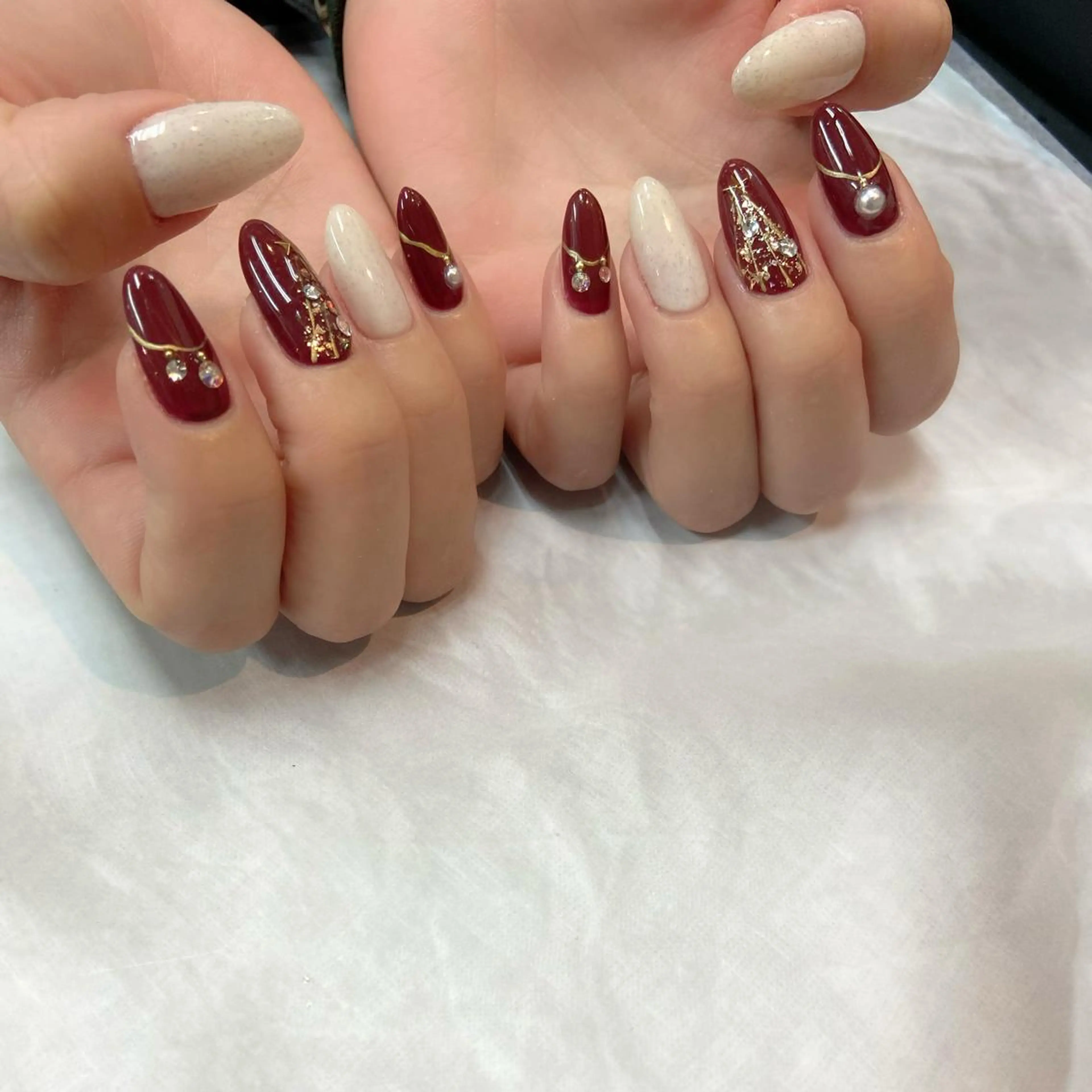 ネイル アートネイル 冬ネイル クリスマス AQUA NAIL&EYELASH所属・nail AQUAのネイルデザイン