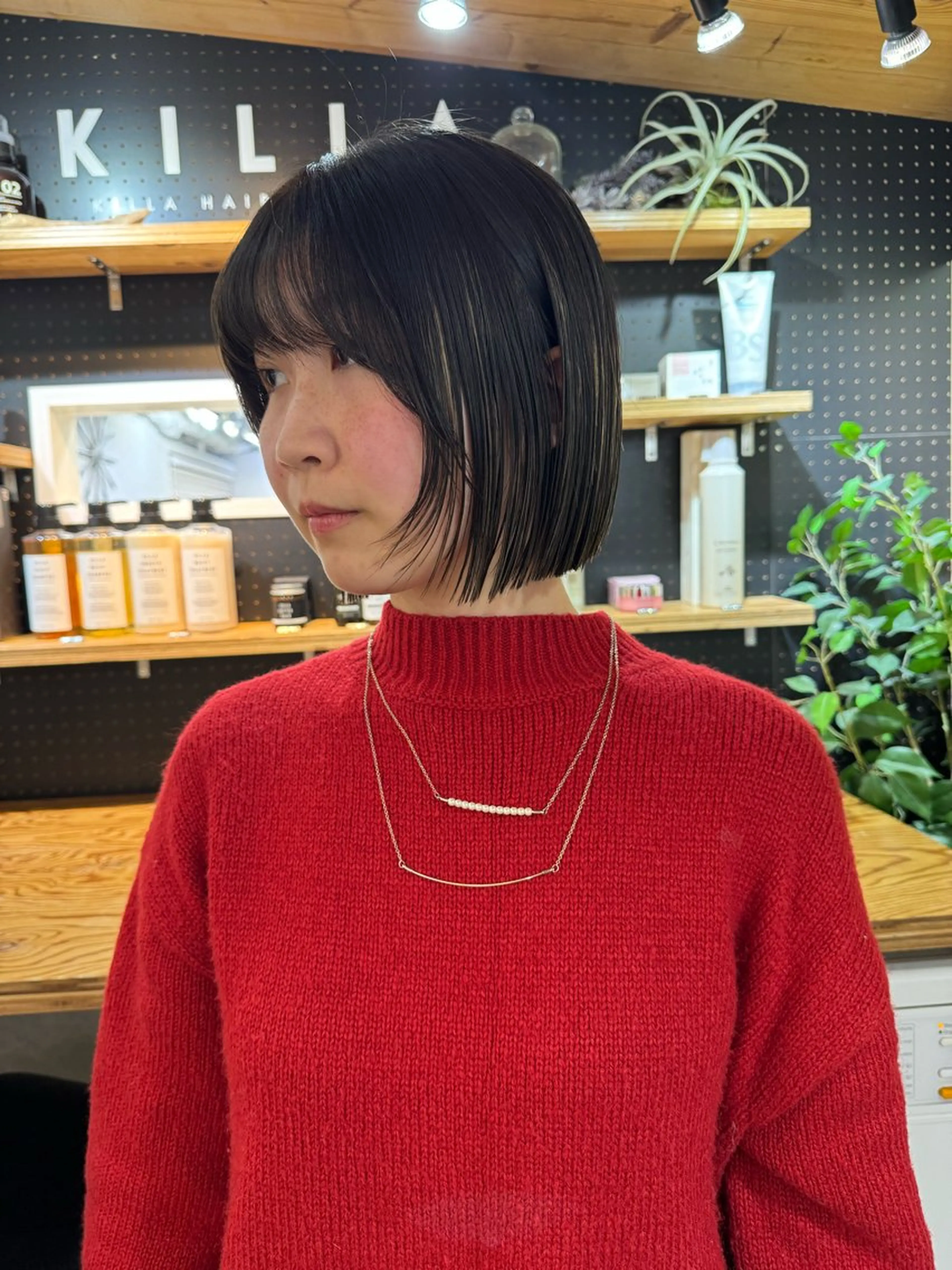 ミディアム カラー Rico / bob/グレージュのヘアスタイル