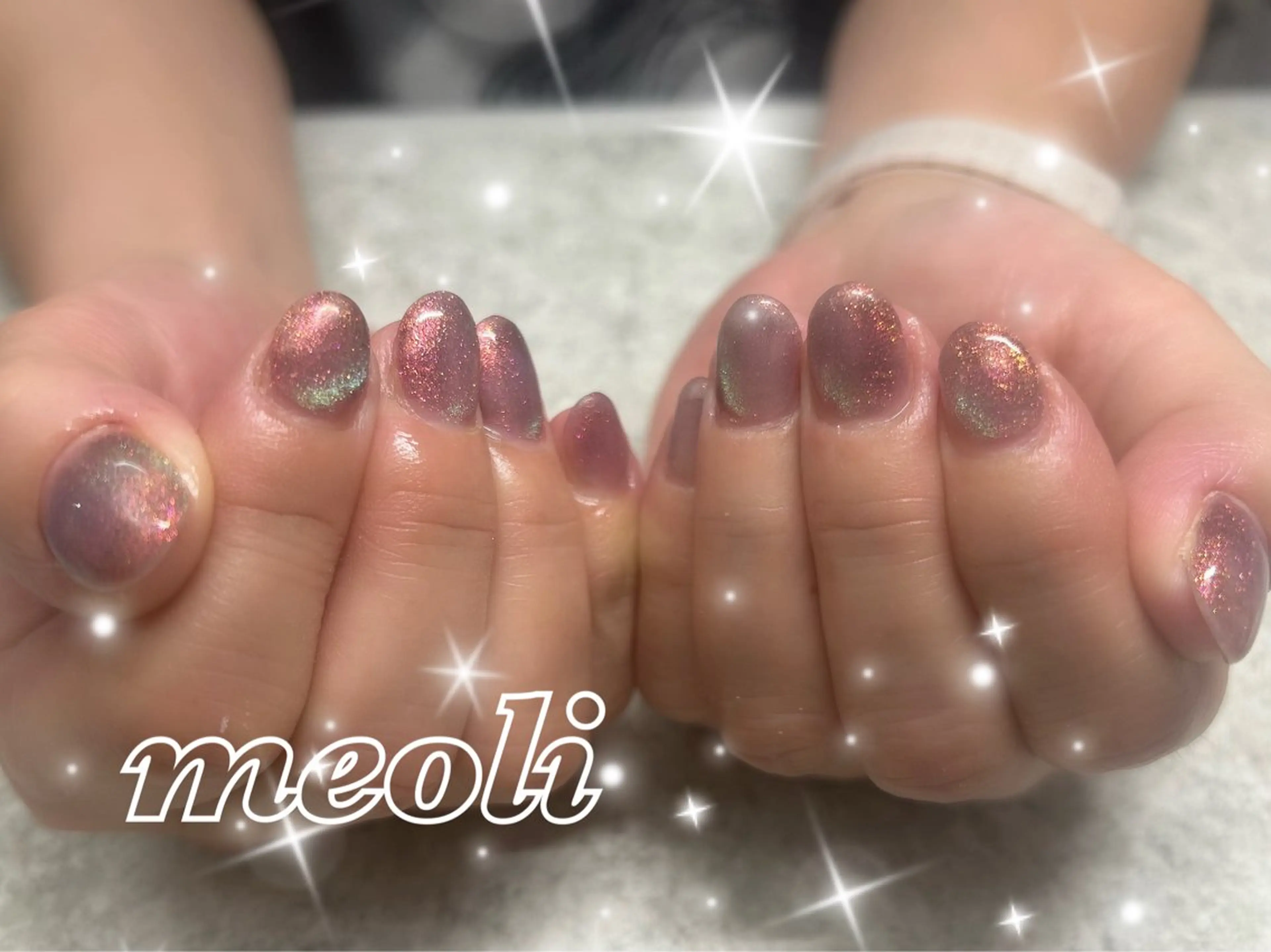 ネイル マグネットネイル ハンドネイル nail salon meoli　アヤのネイルデザイン