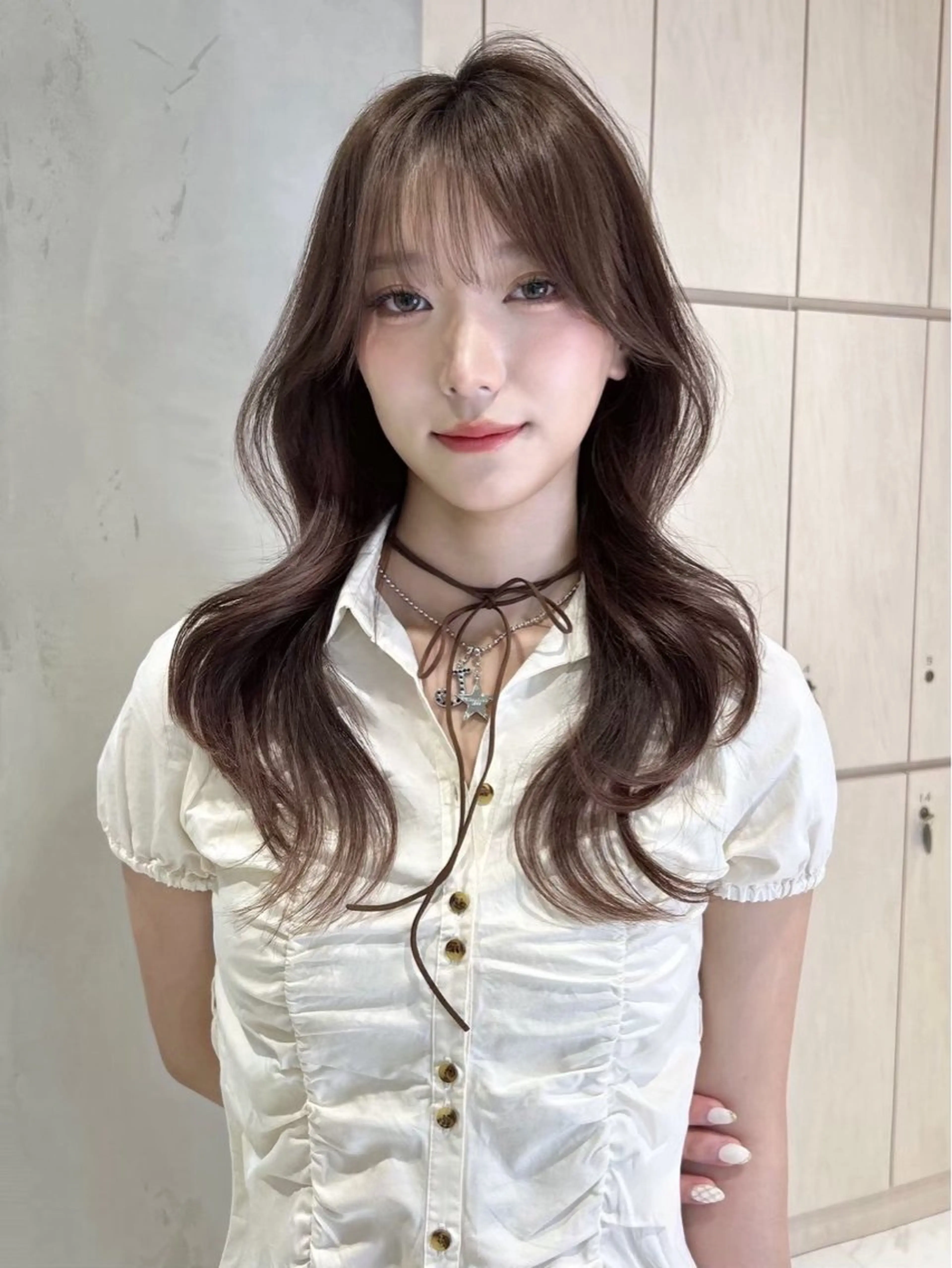 セミロング カラー カット ヘアカラー トリートメント 大宮レイヤーカット ハッシュ　柏崎颯刀のヘアスタイル