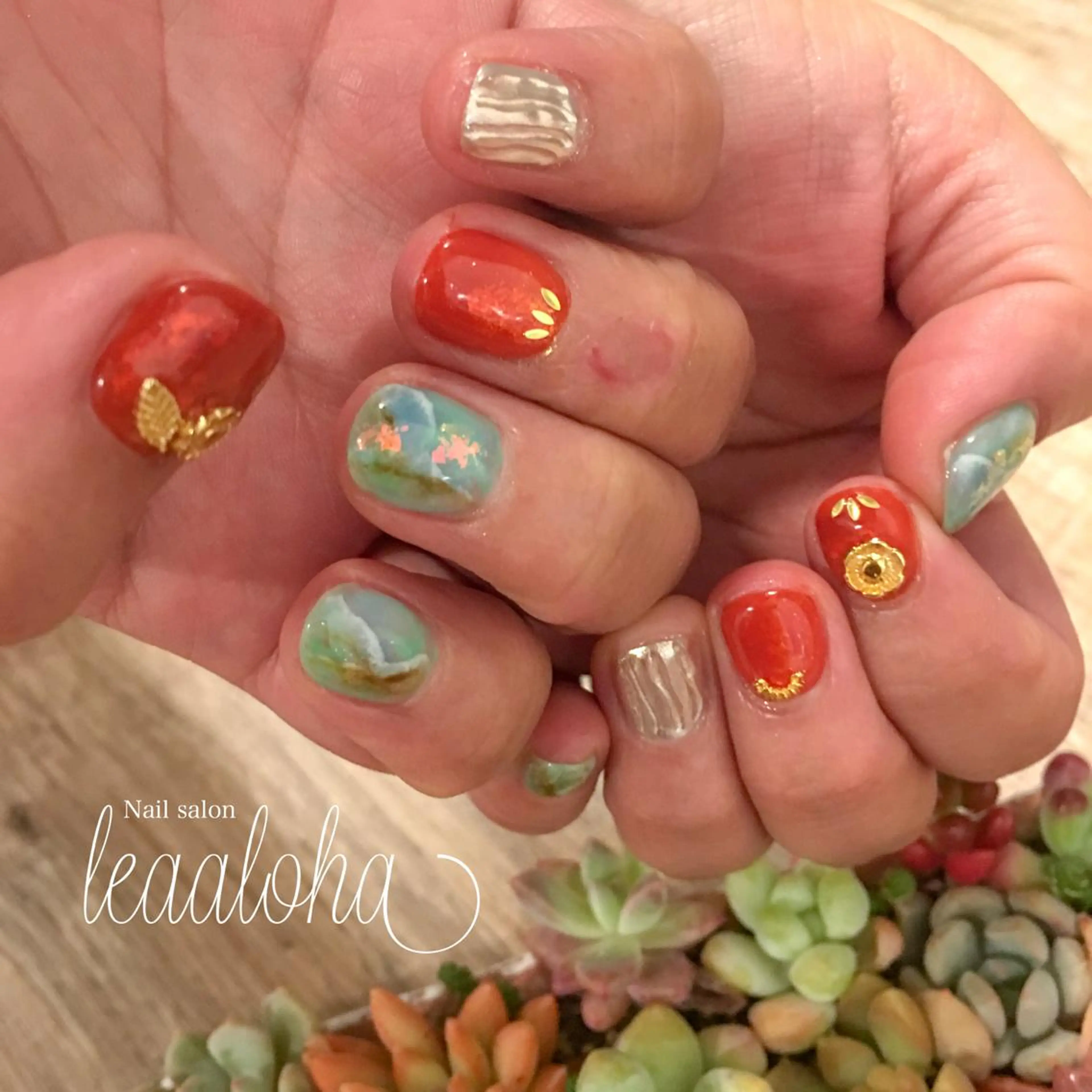 ネイル アートネイル ハンドネイル フットネイル leaaloha　byBROWN HAIR所属・レアアロハ宇都宮 /ネイル.メンズ脱毛のネイルデザイン