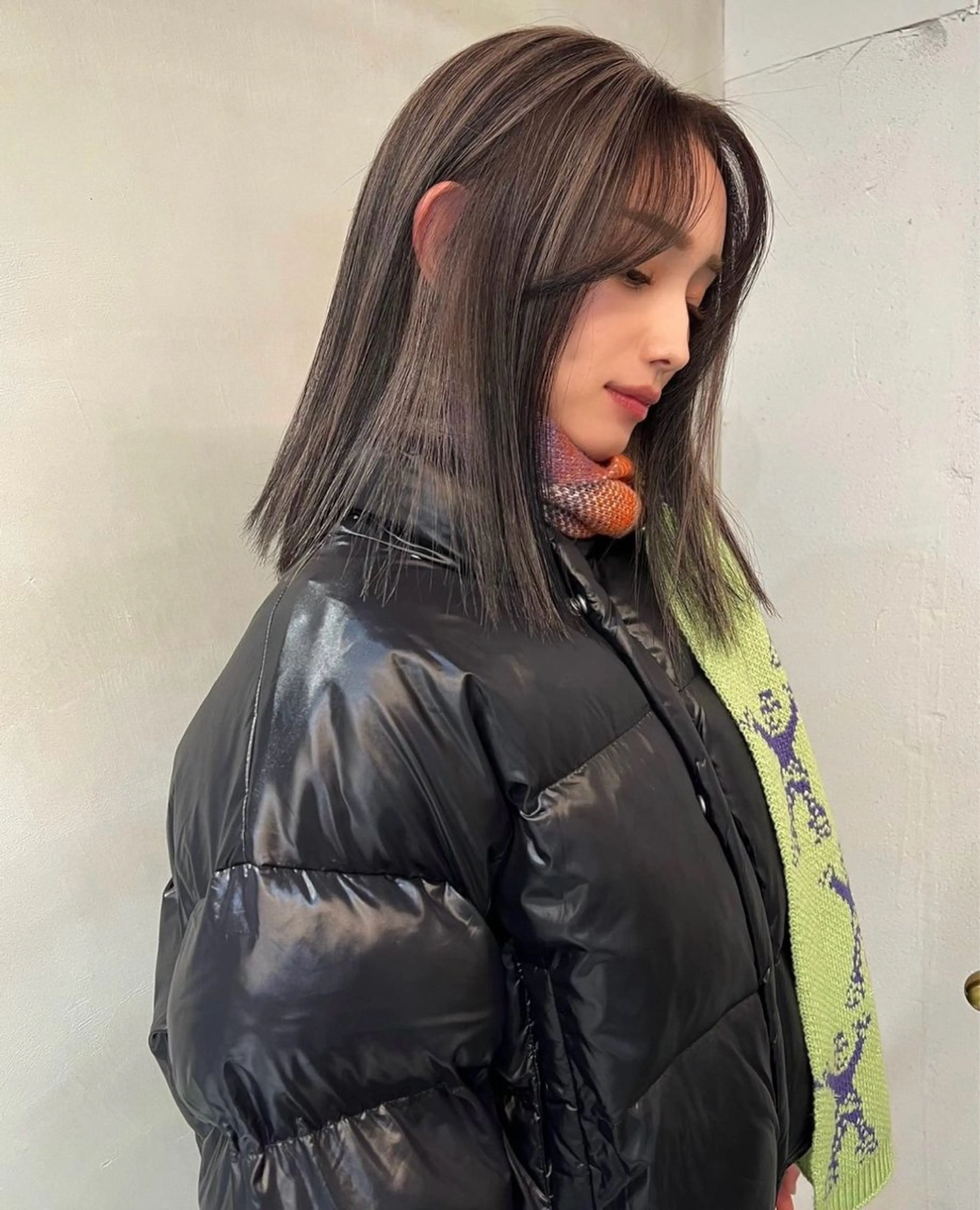 ミディアム カラー カット トリートメント 韓国/レイヤー/ 透明感🩶ひかる🩶のヘアスタイル