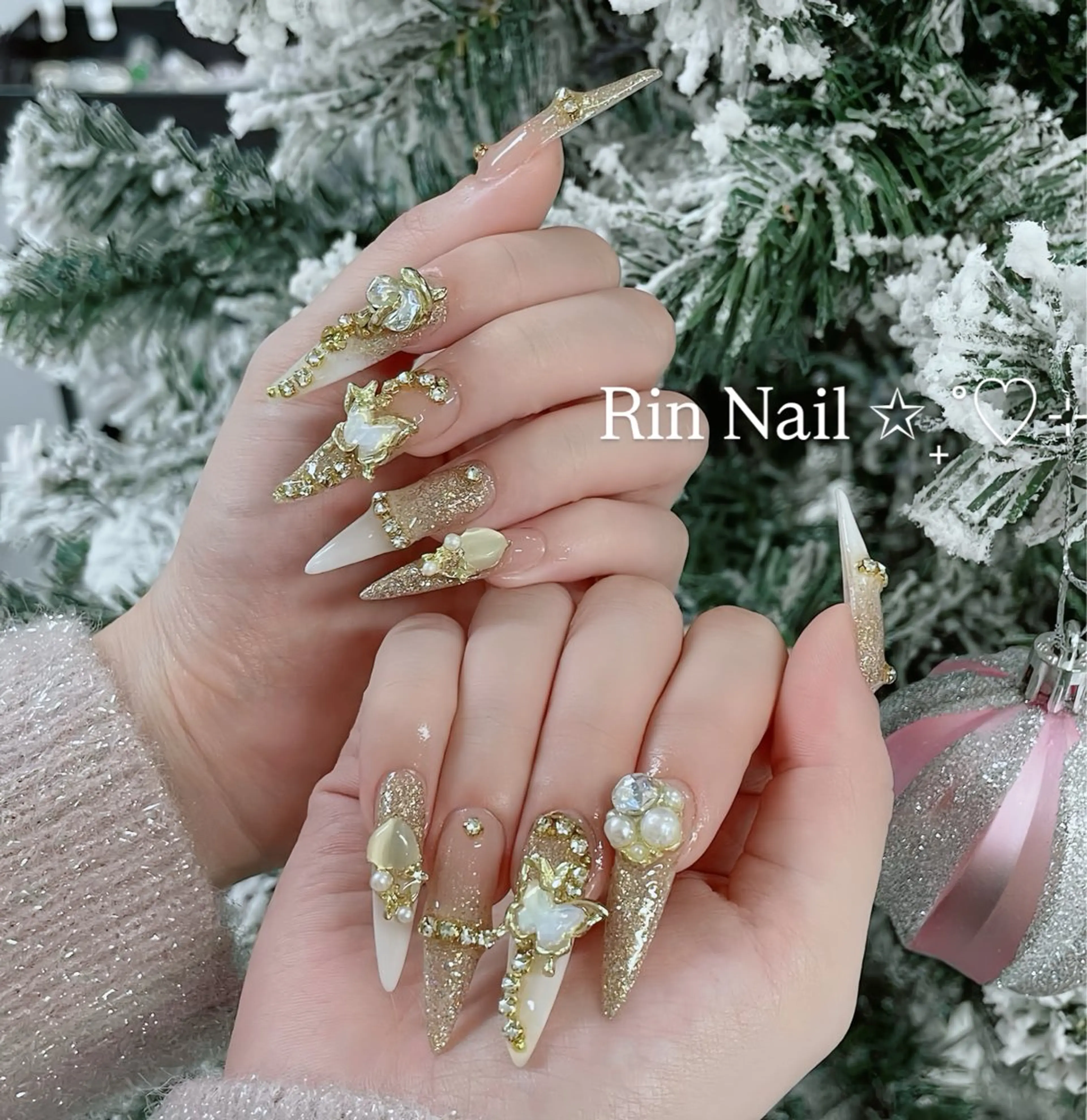 ネイル アートネイル 成人式 ジェルネイル ニュアンスネイル 夏ネイル ハンドネイル Rin Nail 新大久保店のネイルデザイン