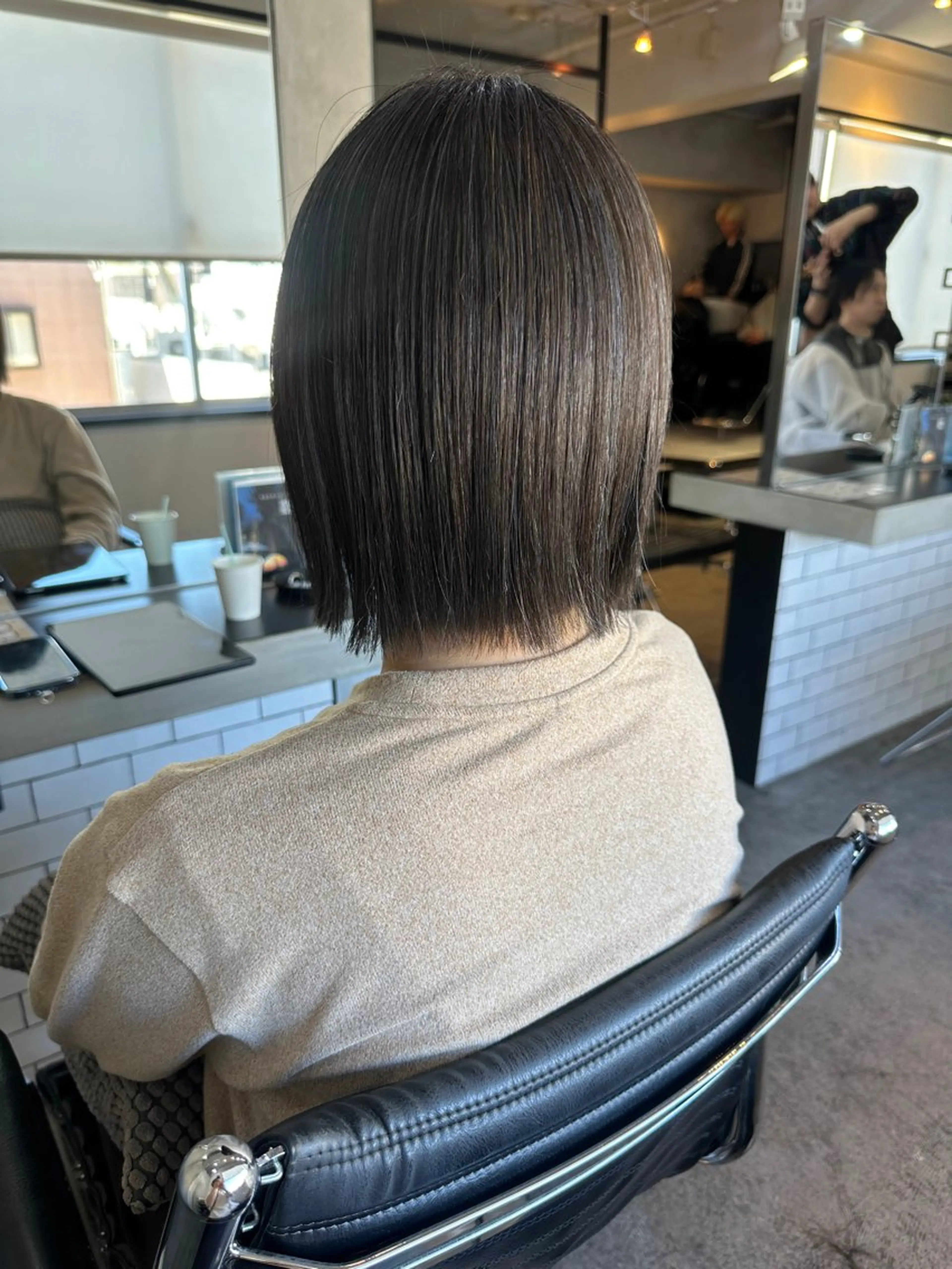 ショート カラー ヘアアレンジ 切りっぱなしボブ ボブ stylist/蛯谷 珠里のヘアスタイル