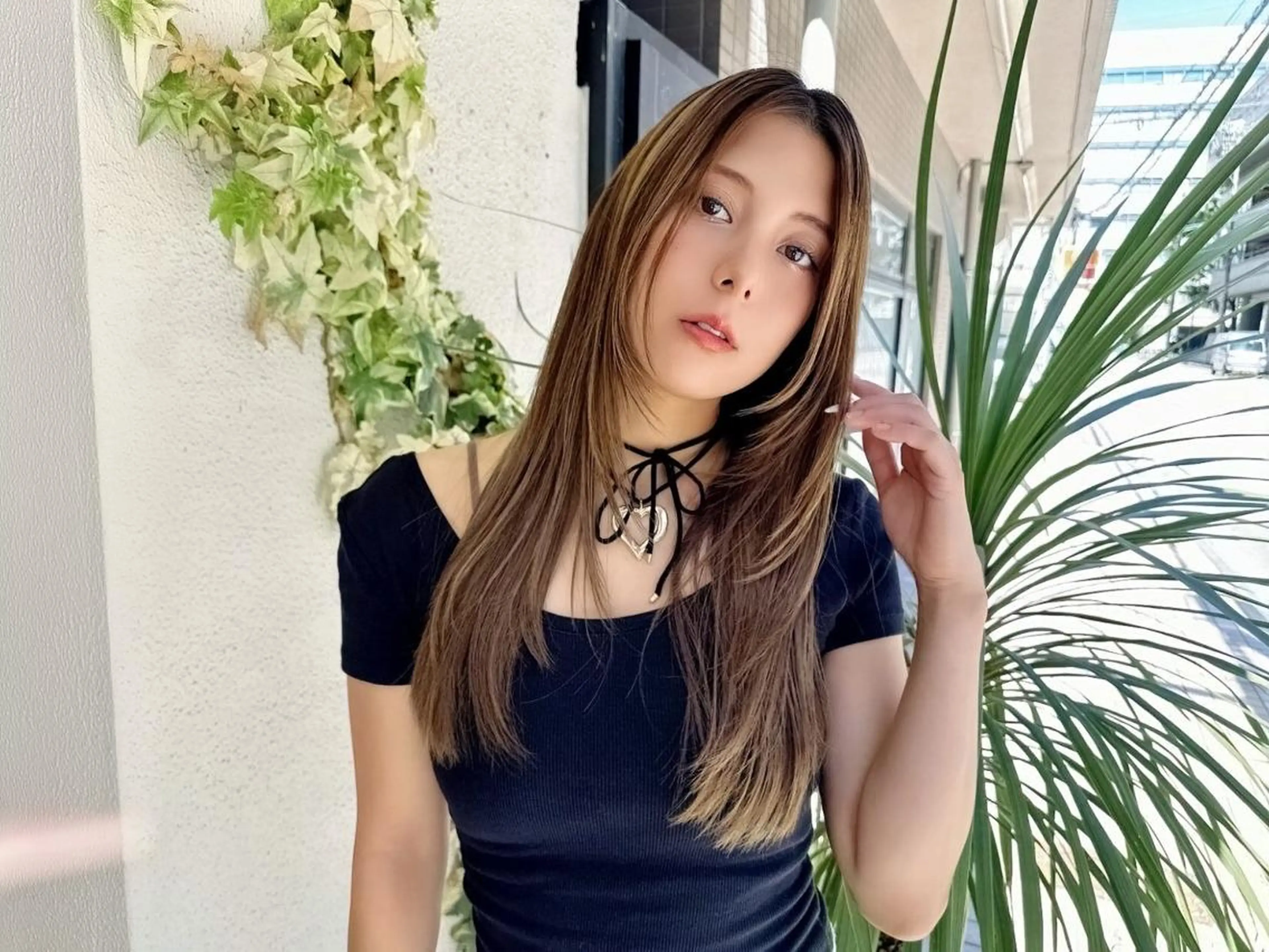 ミディアム カラー Rubikなかもず タケウチのヘアスタイル