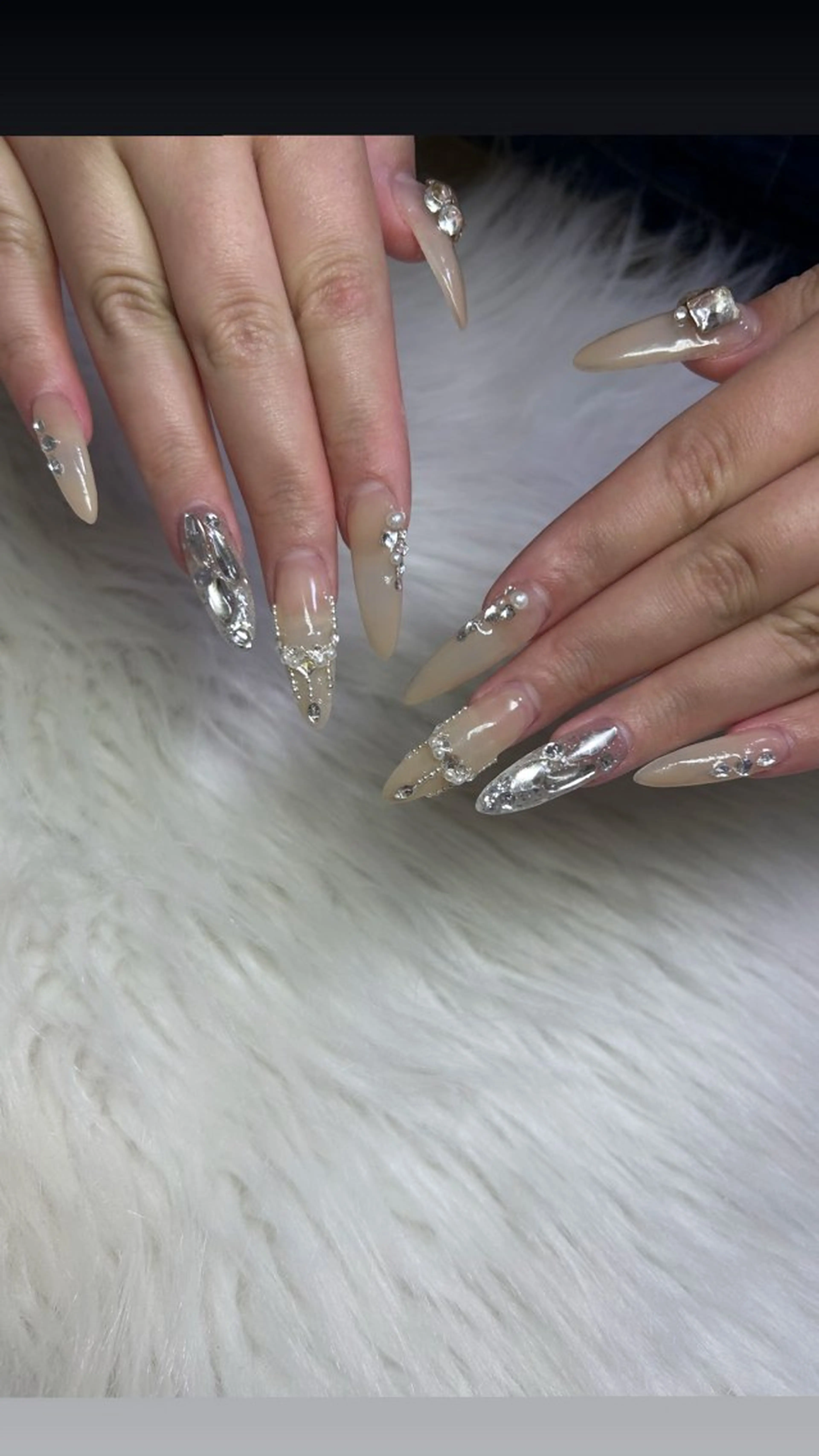 ネイル ロングネイル スカルプネイル k&knali☺︎☻ KAEDEのネイルデザイン