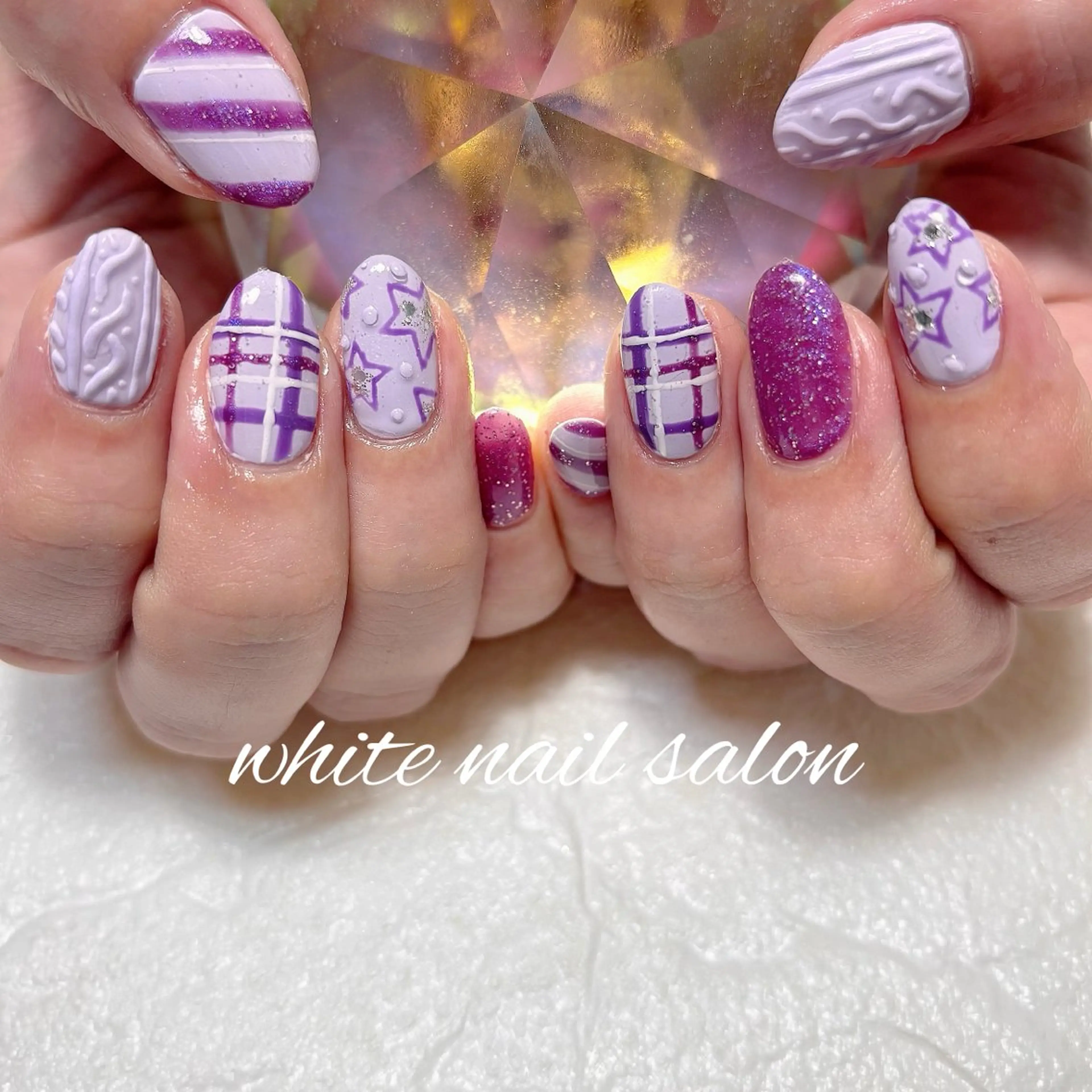 ネイル フットネイル ラメ(グリッター) 持ち込み ハンドネイル white nail salonのネイルデザイン