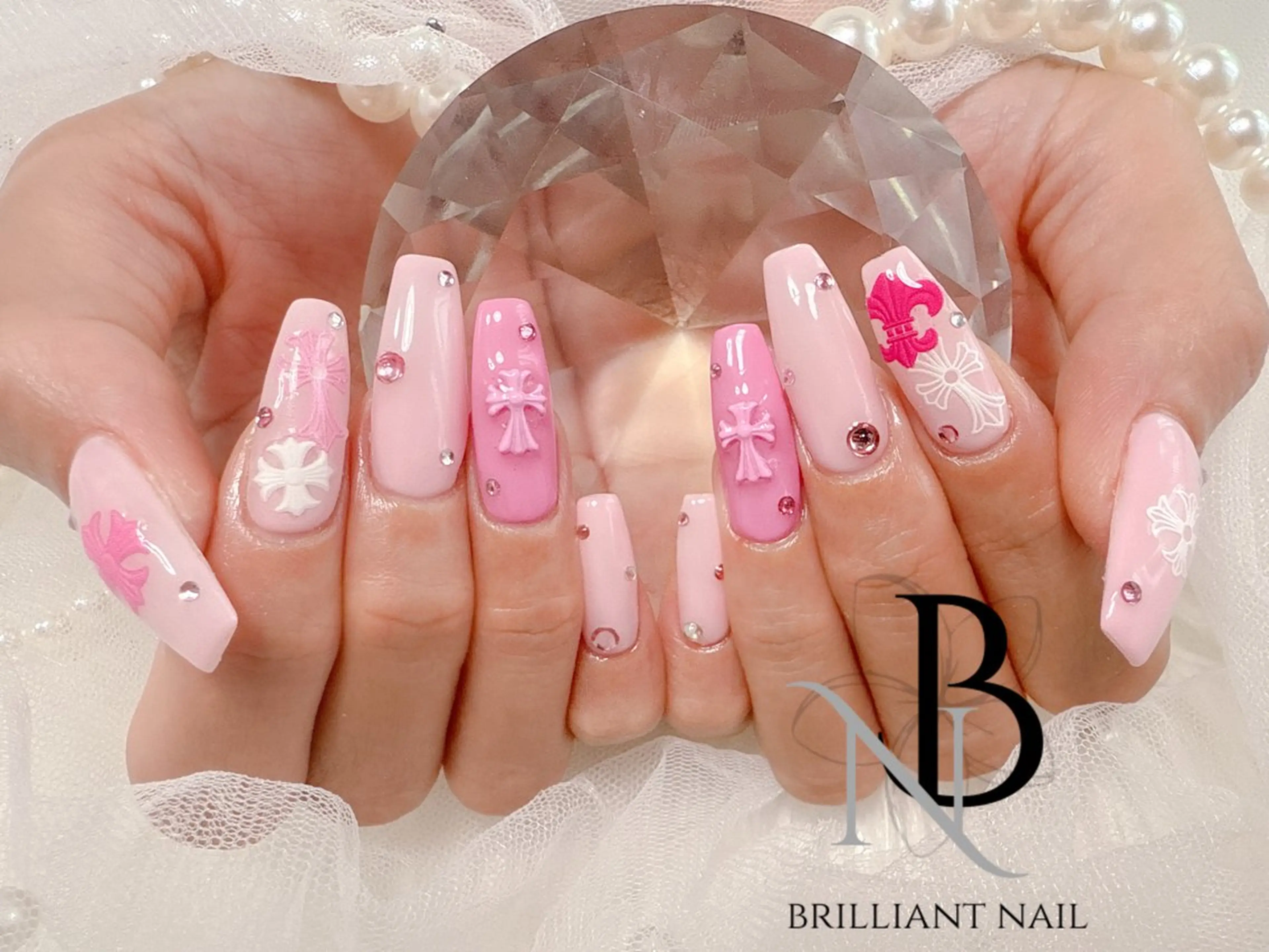 ロング ハンドネイル ハンドケア brilliant nail💎あやのネイルデザイン
