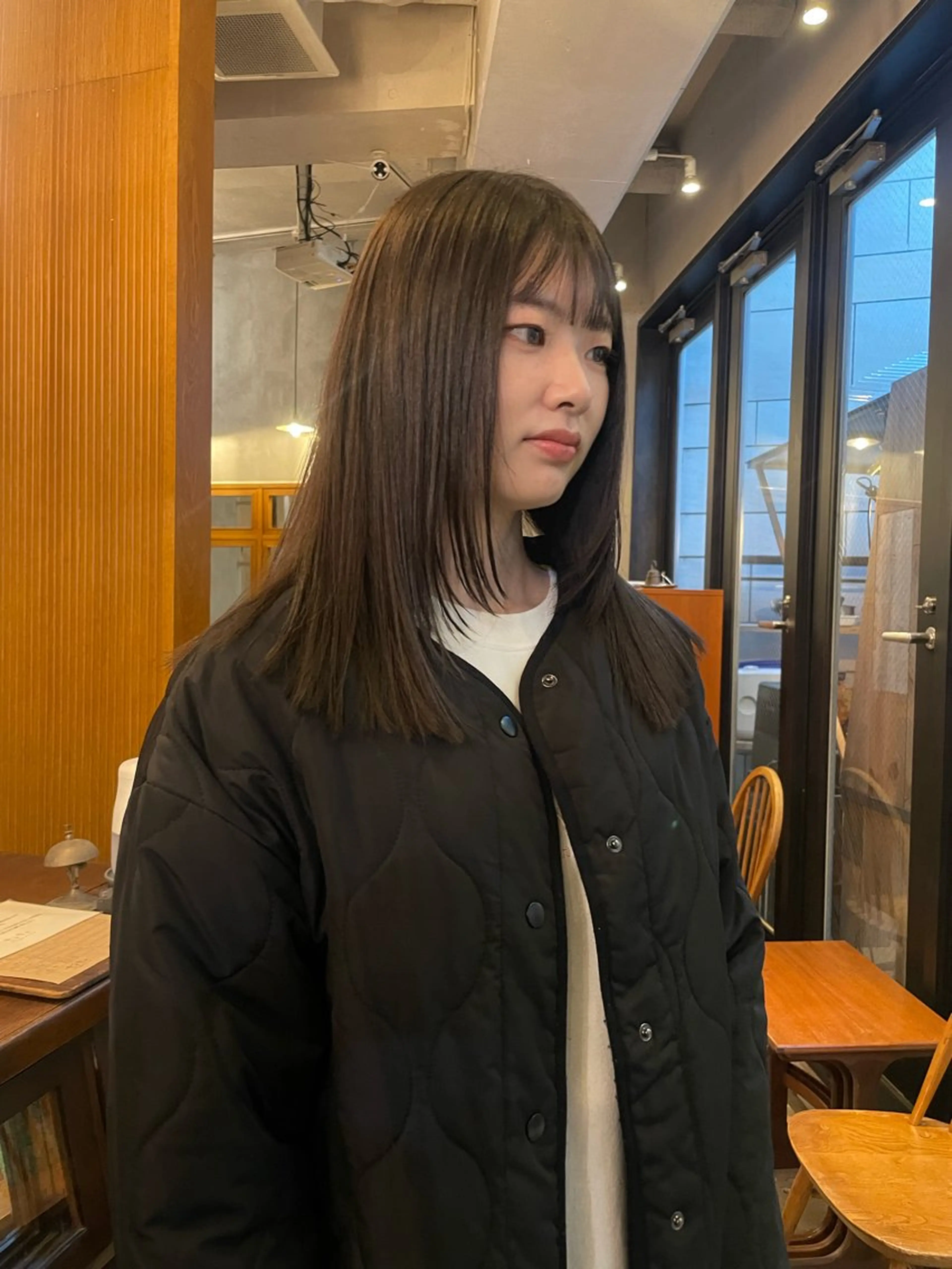 セミロング カット ヘアカラー トリートメント 🍁ロングパーマ.ニ ュアンス🍁陸来のヘアスタイル