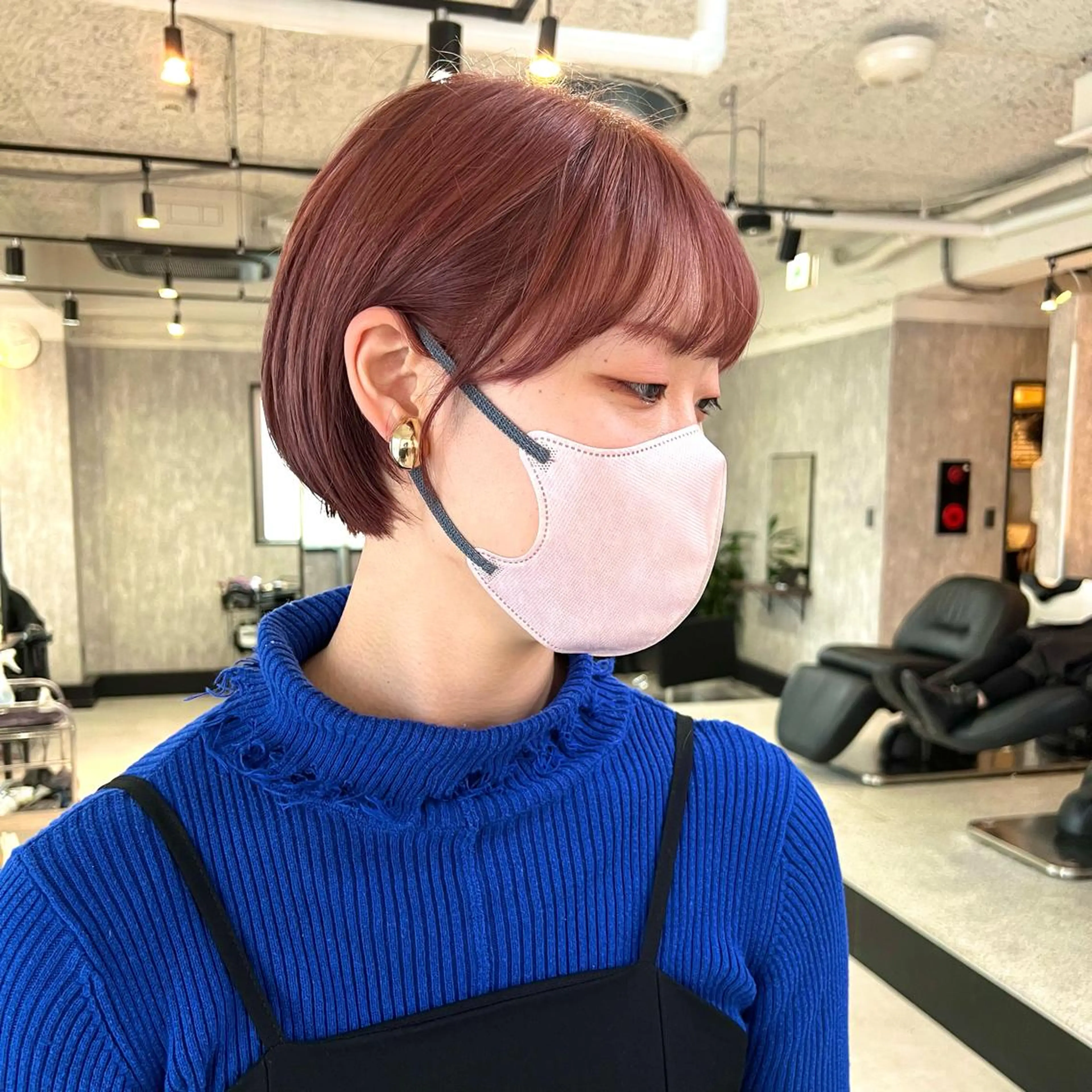 ショート カラー ヘアアレンジ ピンクカラー TIDEHAIR SHIHOのヘアスタイル