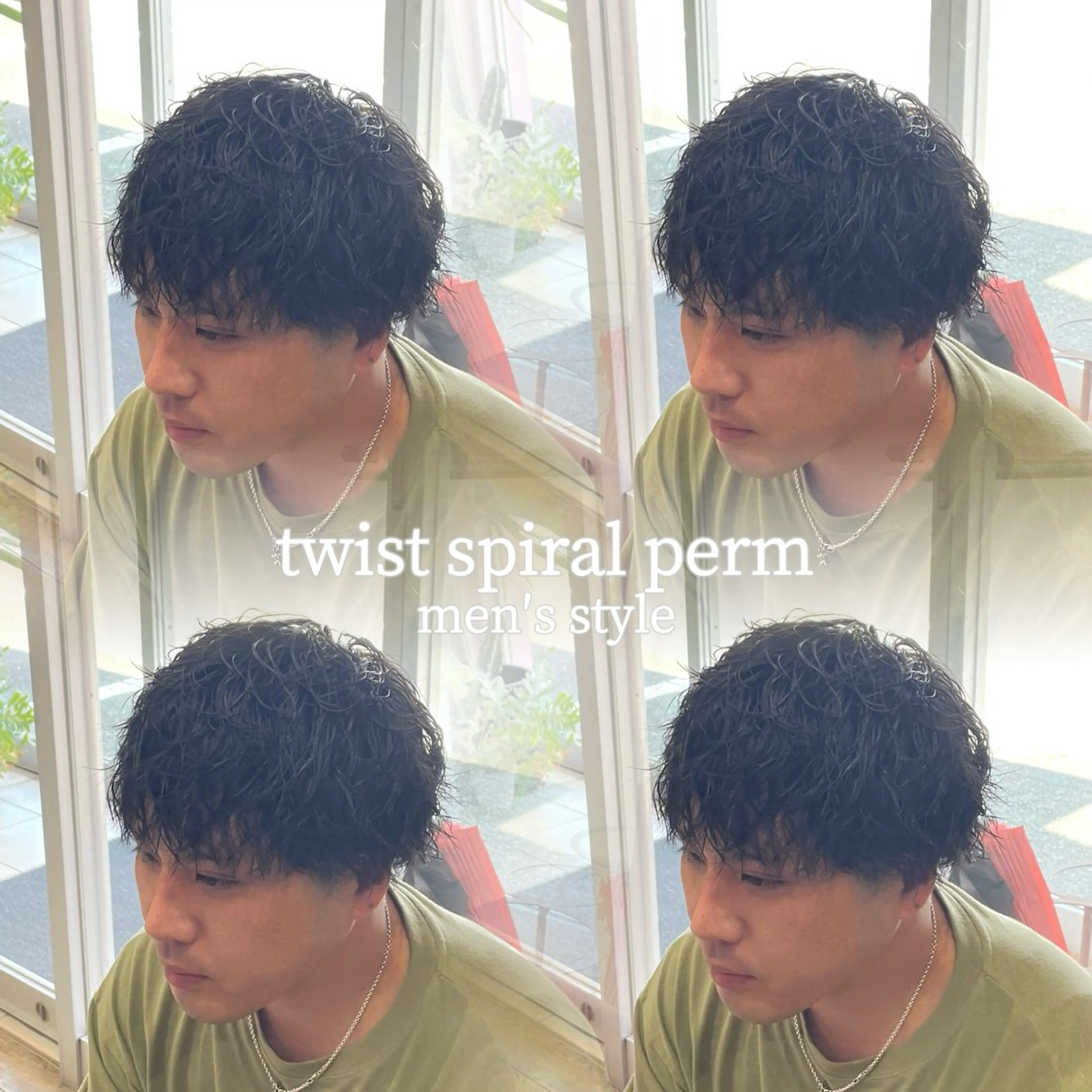 パーマ メンズ カット パーマ 夏向/ハイトーン /パーマのヘアスタイル