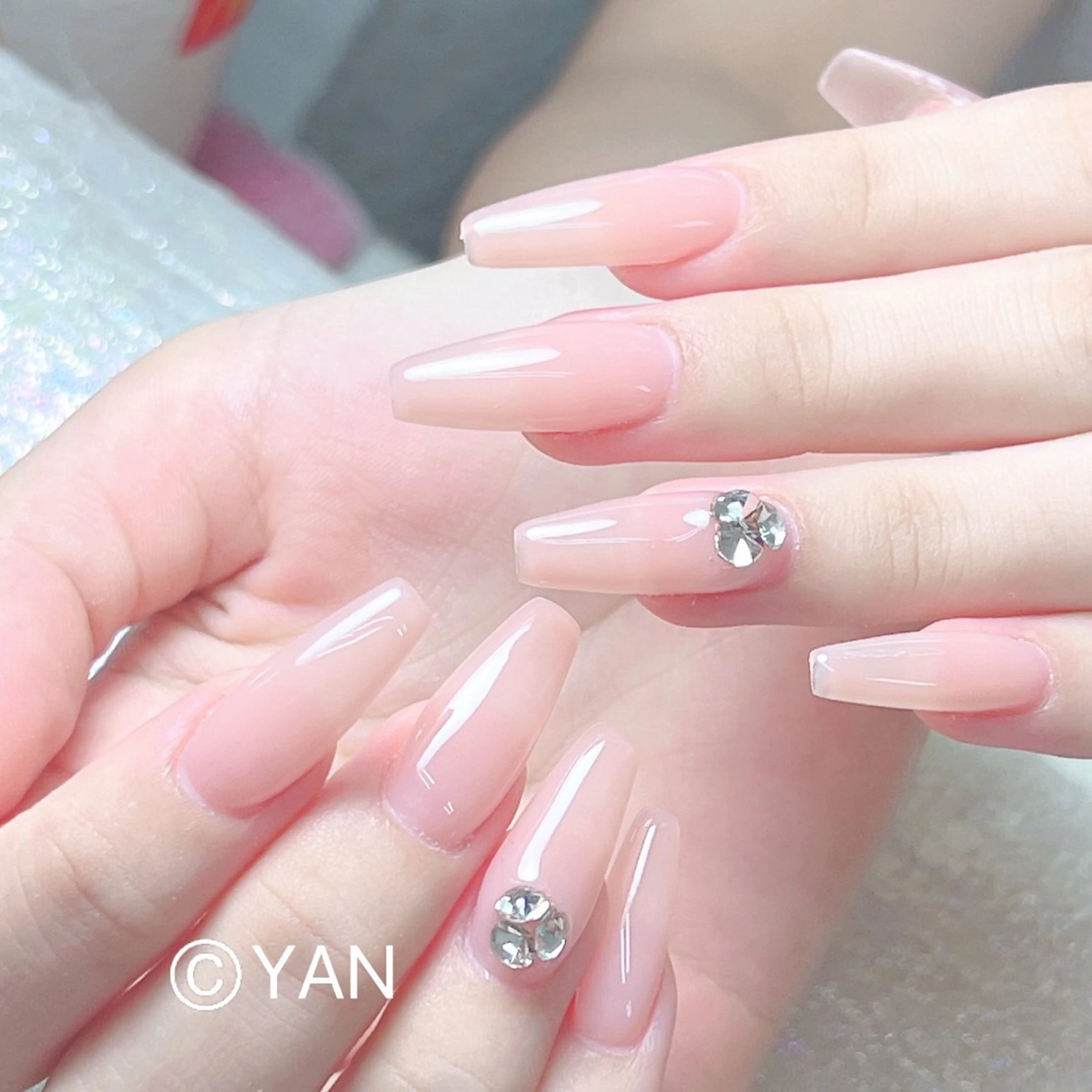 ネイル 長いだし/スカルプ/ パラシェルN.oneのネイルデザイン