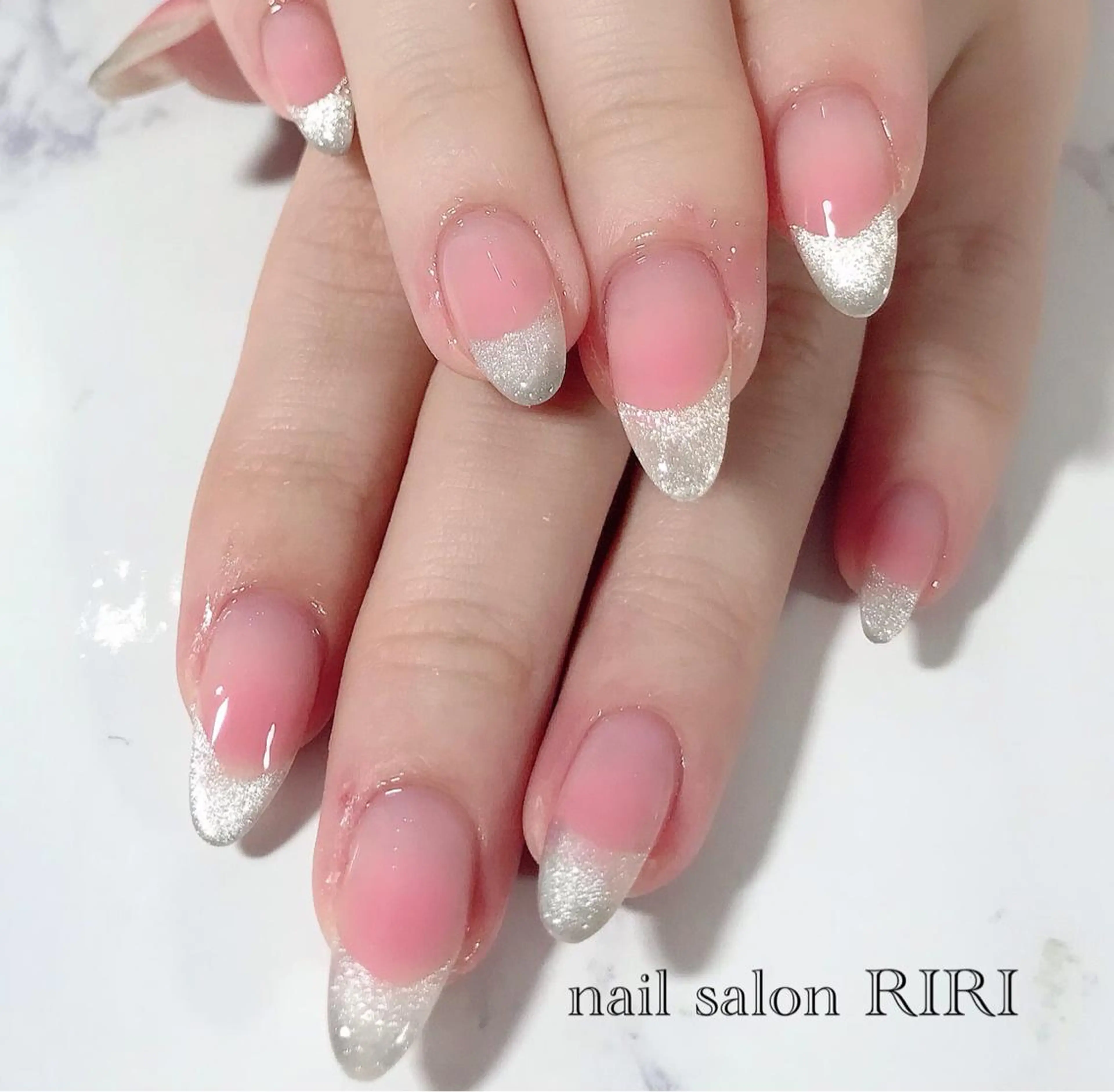 ネイル フレンチネイル マグネットネイル マグネットフレンチ private  nail  salon RIRI所属・RIRI リリのネイルデザイン