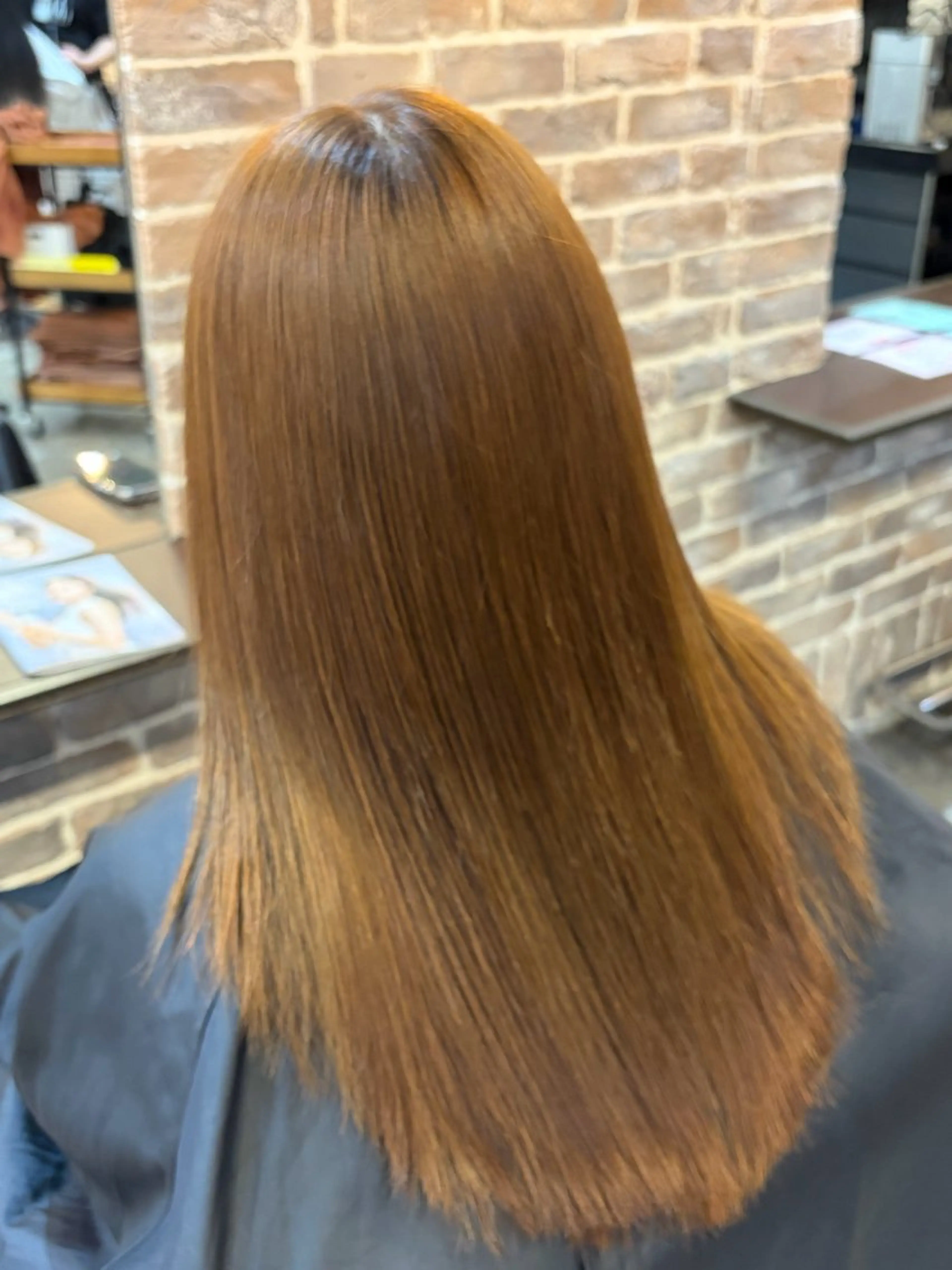 セミロング ヘアカラー トリートメント メンズパーマ/縮毛 矯正/徳田真緒のヘアスタイル