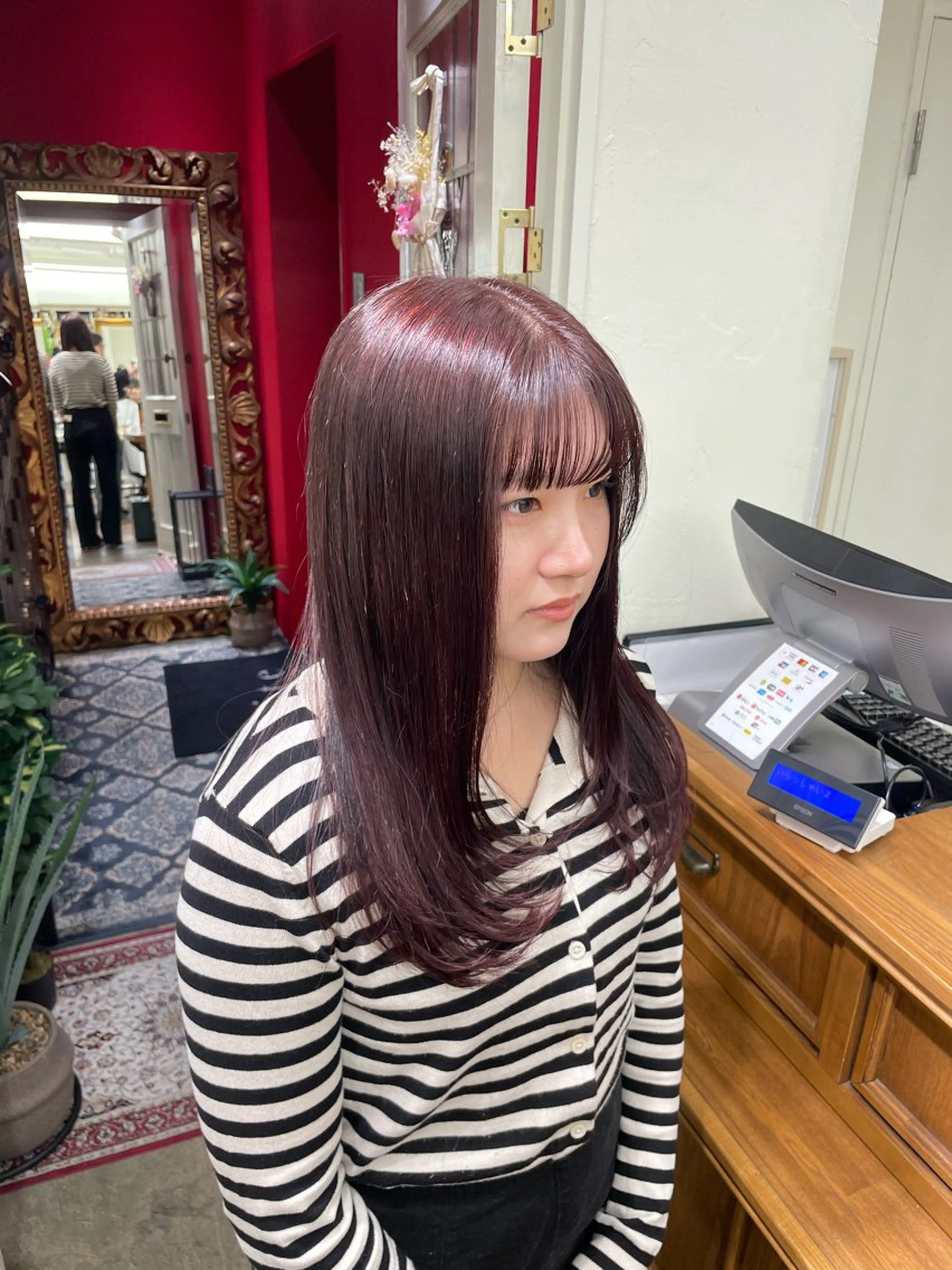 ロング カラー カット トリートメント 🎀ときの/髪質改善 透けｯ暖色カラー🪞のヘアスタイル