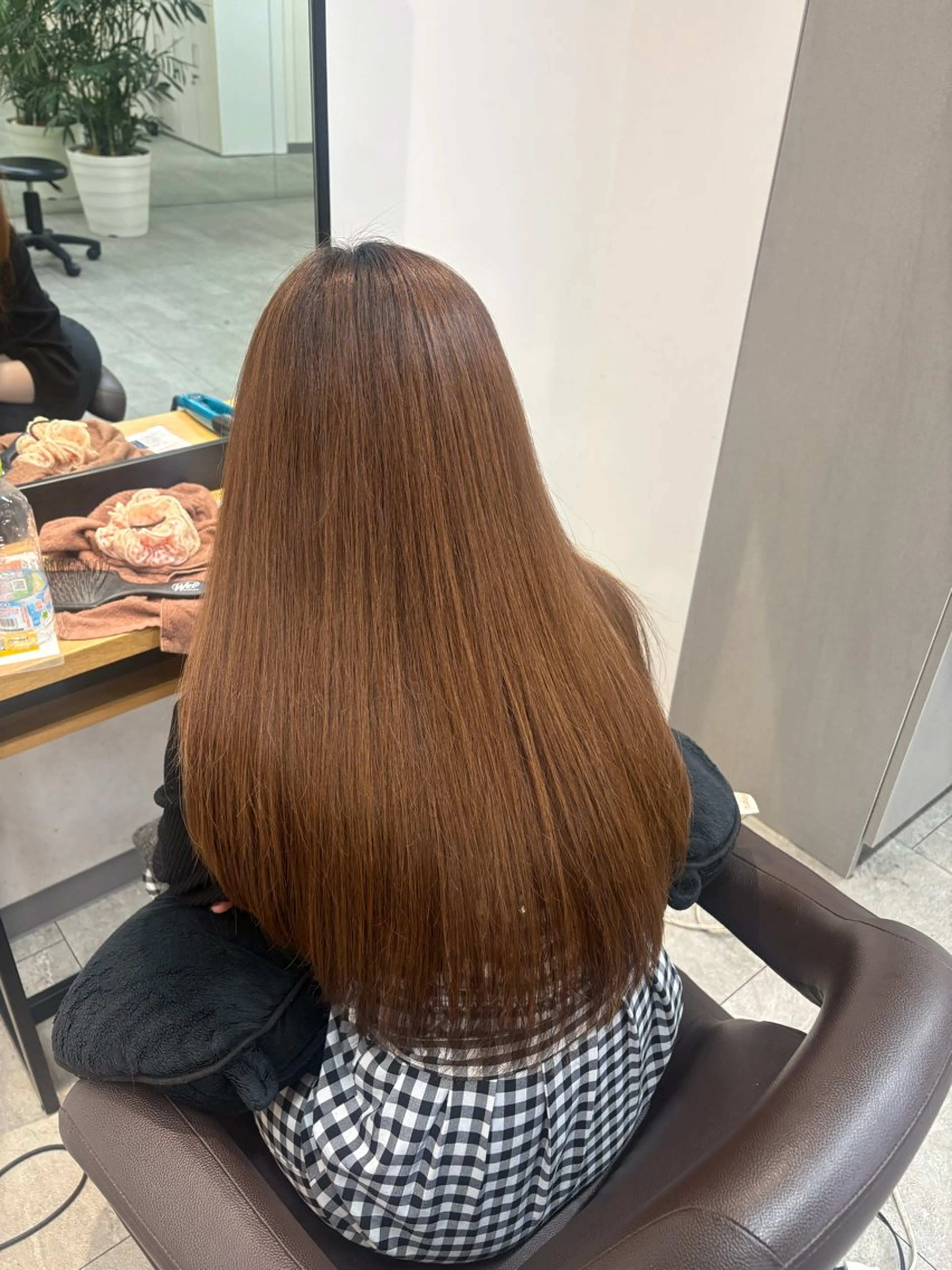 ロング 縮毛矯正 neaf 六本木店所属・六本木🫧ハイライト 望月彩音のヘアスタイル