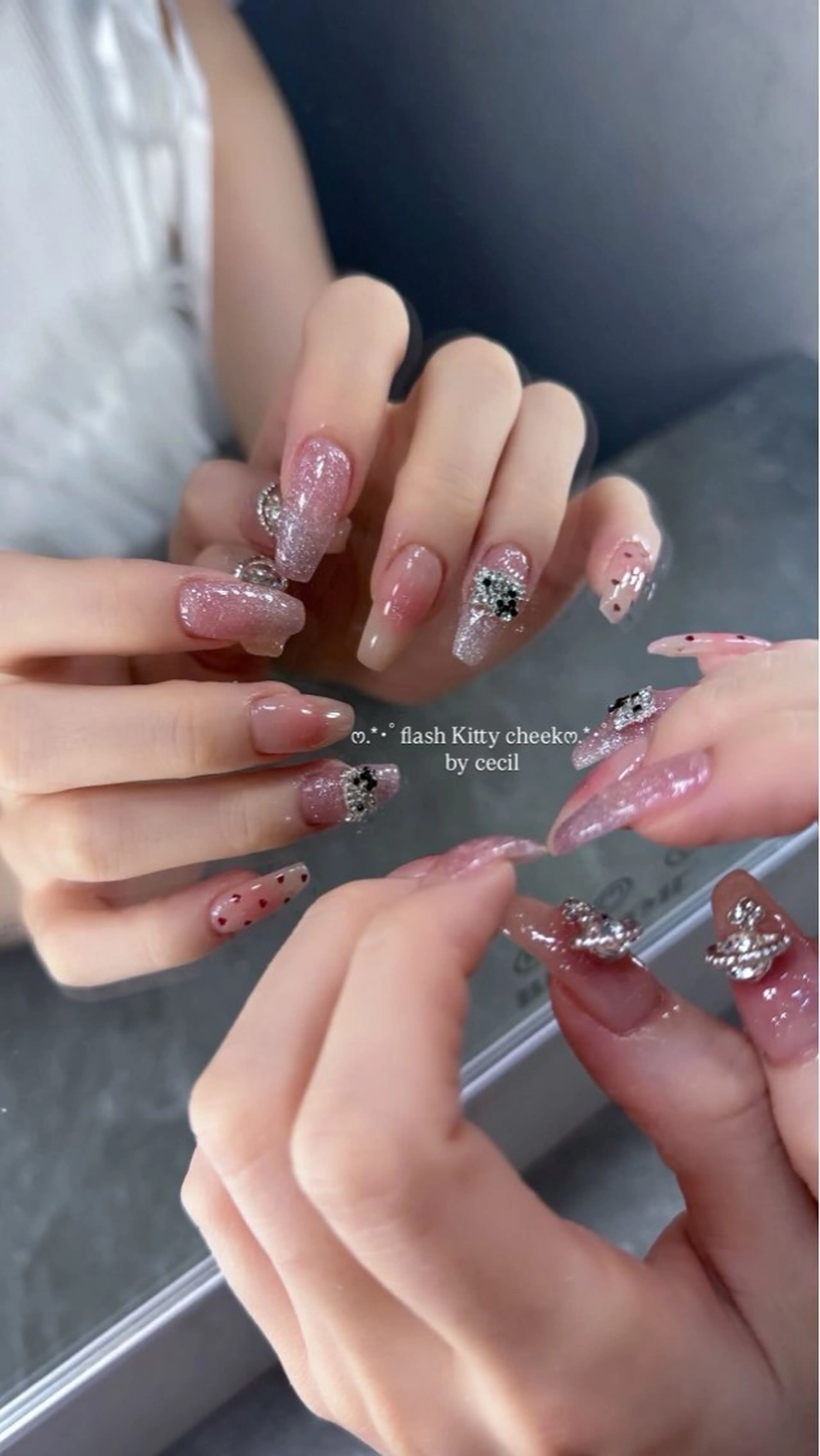 ネイル フレンチネイル 韓国ネイル マグネットネイル メンズネイル ニュアンスネイル ハンドネイル GRANDE大須 Cecil💜のネイルデザイン