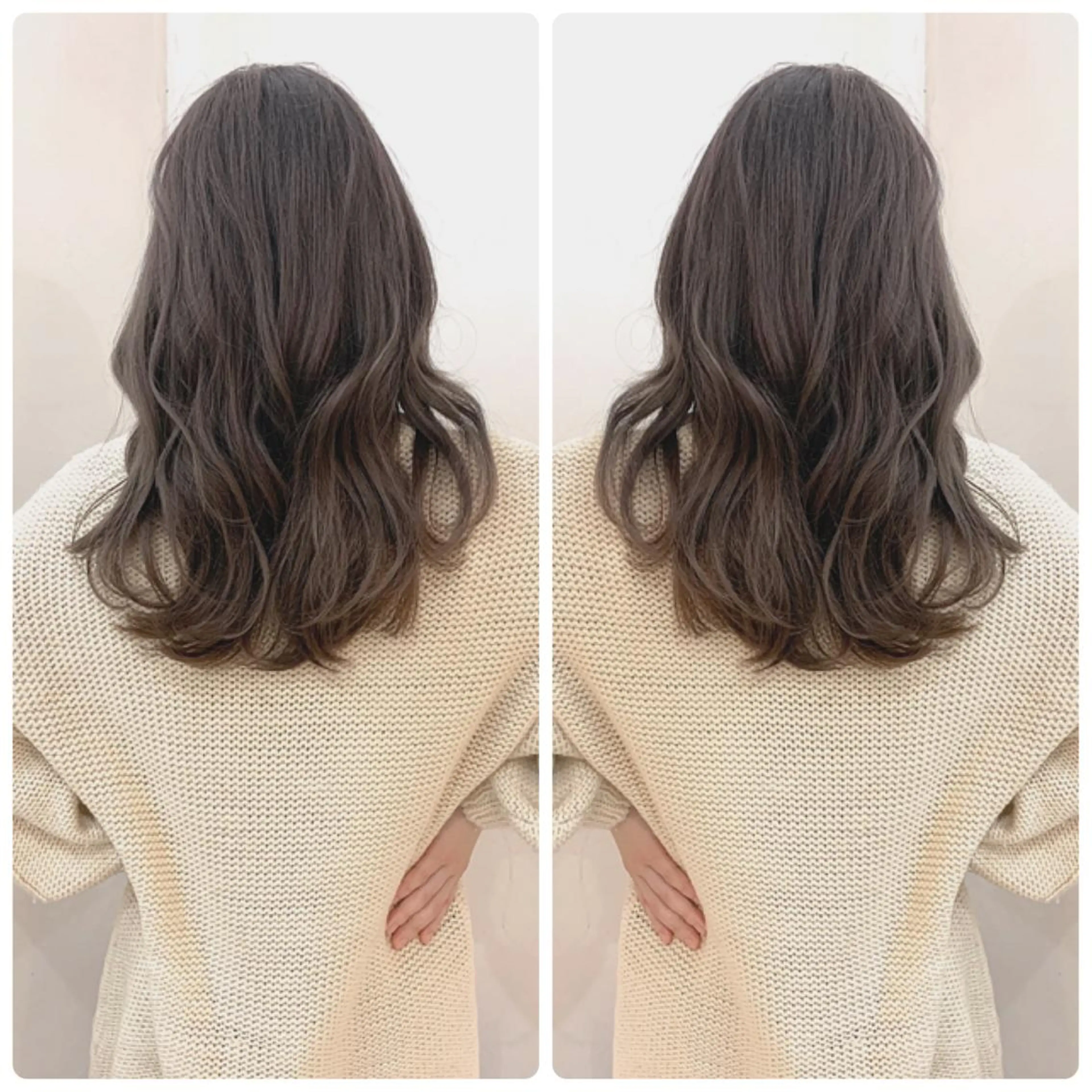 ミディアム カラー ヘアカラー トリートメント 京都大人女性ショート 徒歩1分/秋山のヘアスタイル