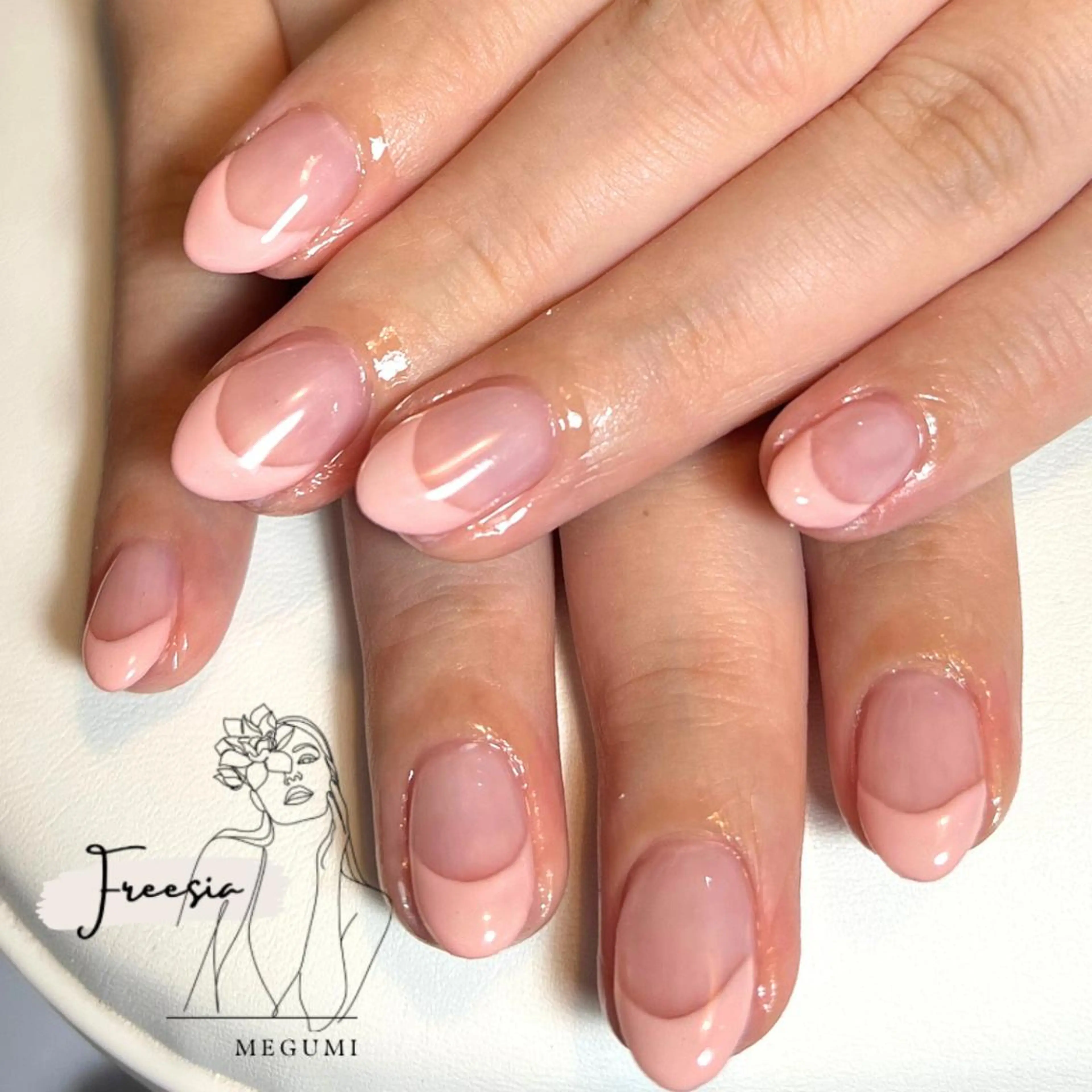 ネイル フレンチネイル オフィスネイル ピンク シンプルネイル ハンドネイル 当日予約も歓迎⭕️ Megumiのネイルデザイン