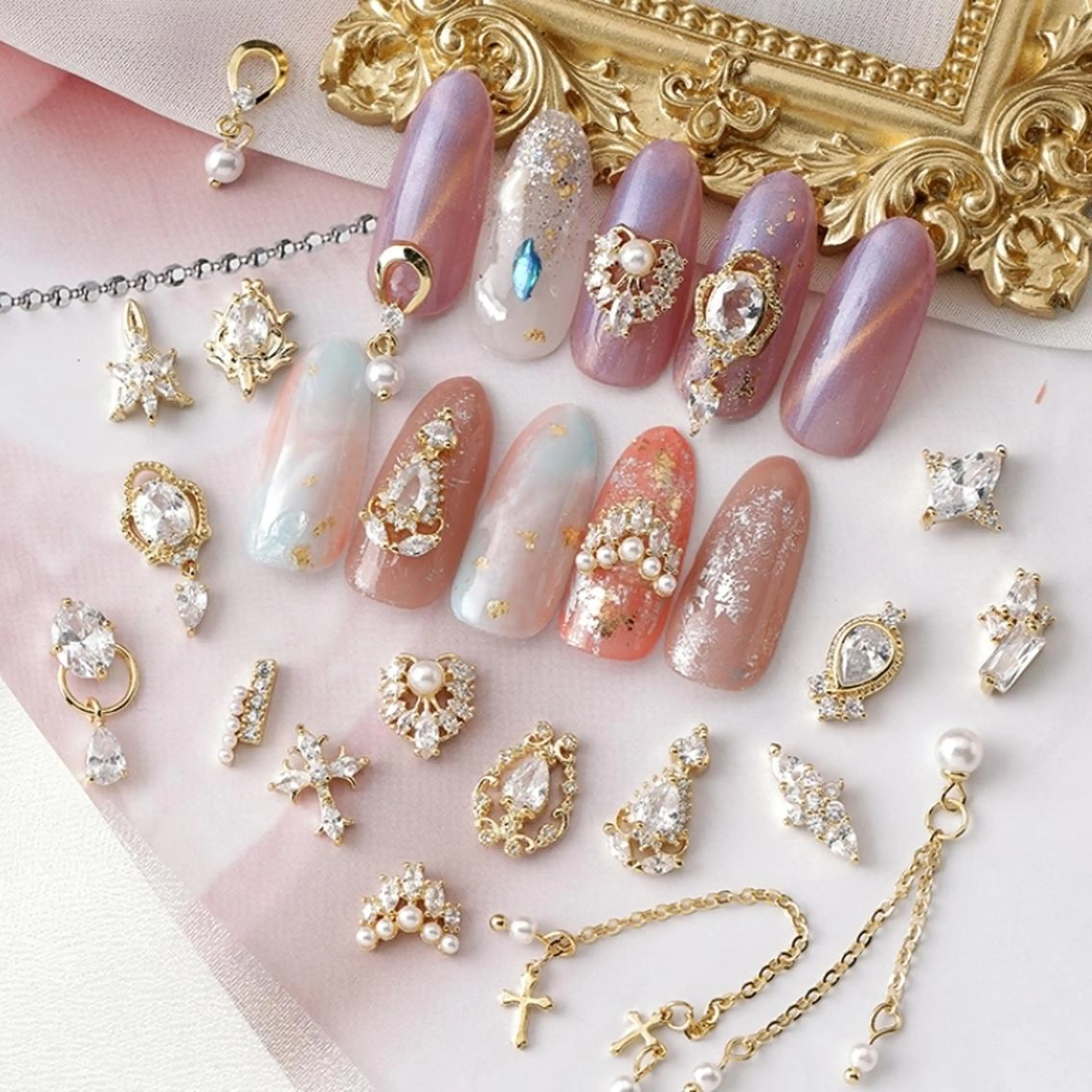 ネイル ネイリストゆか💅 長さだし、深爪矯正のネイルデザイン