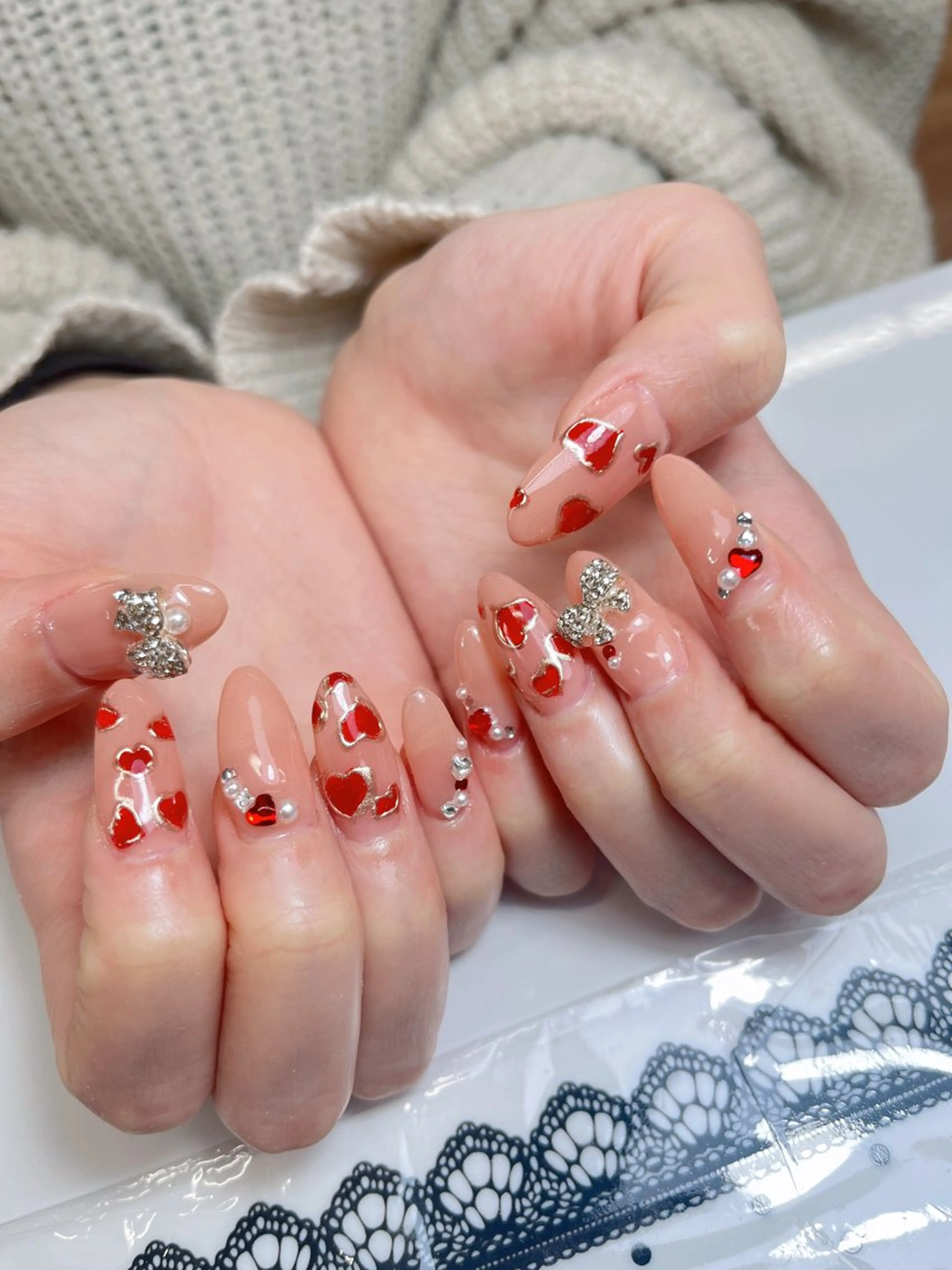 ネイル candy nail 韓国風ワンホンネイルのネイルデザイン