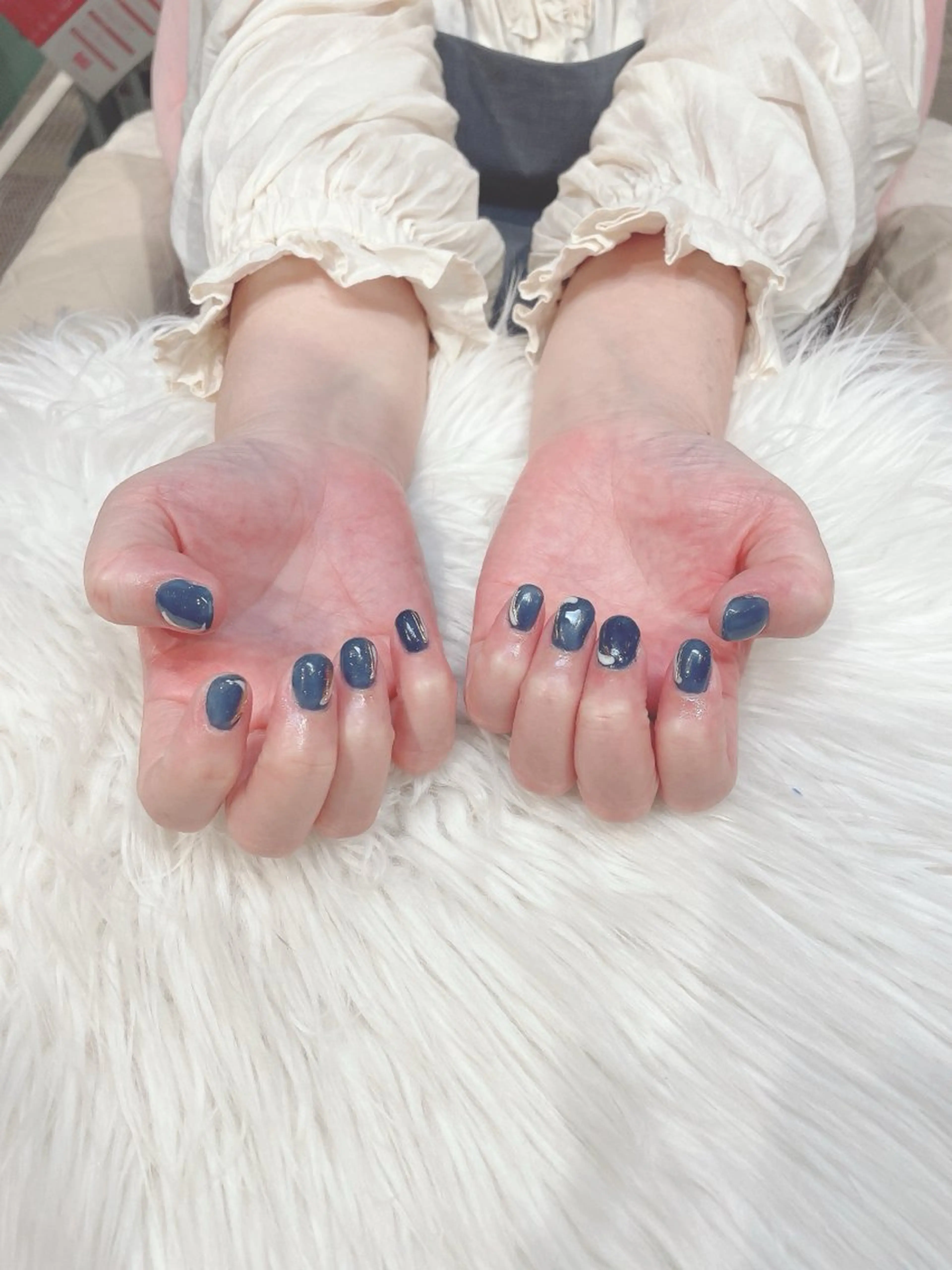 ネイル ネイビー ハンドネイル Tiary🎀🫧 Ayukaのネイルデザイン