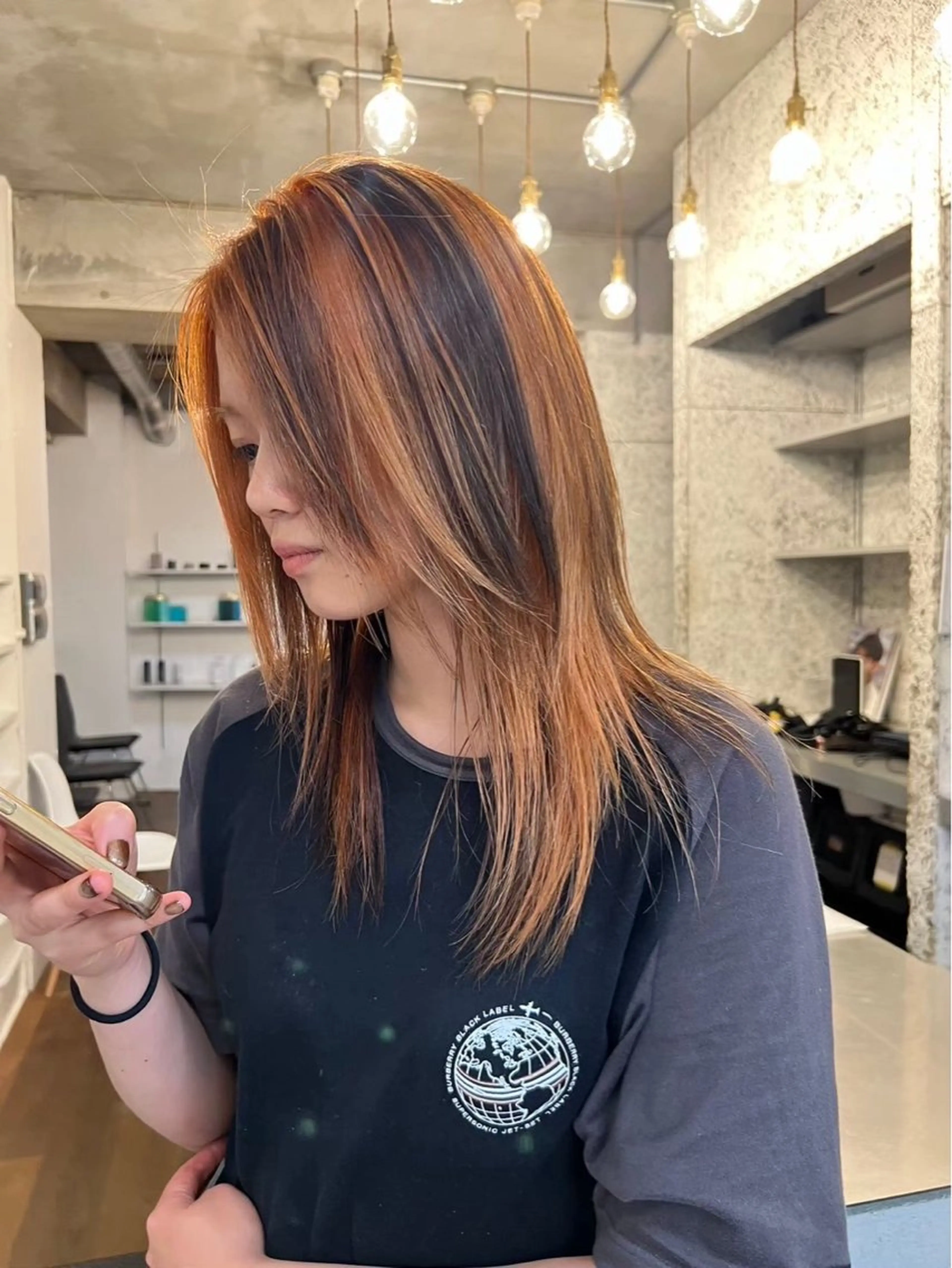 ミディアム カラー ヘアカラー 透明感カラー ／ カット ／ コハのヘアスタイル