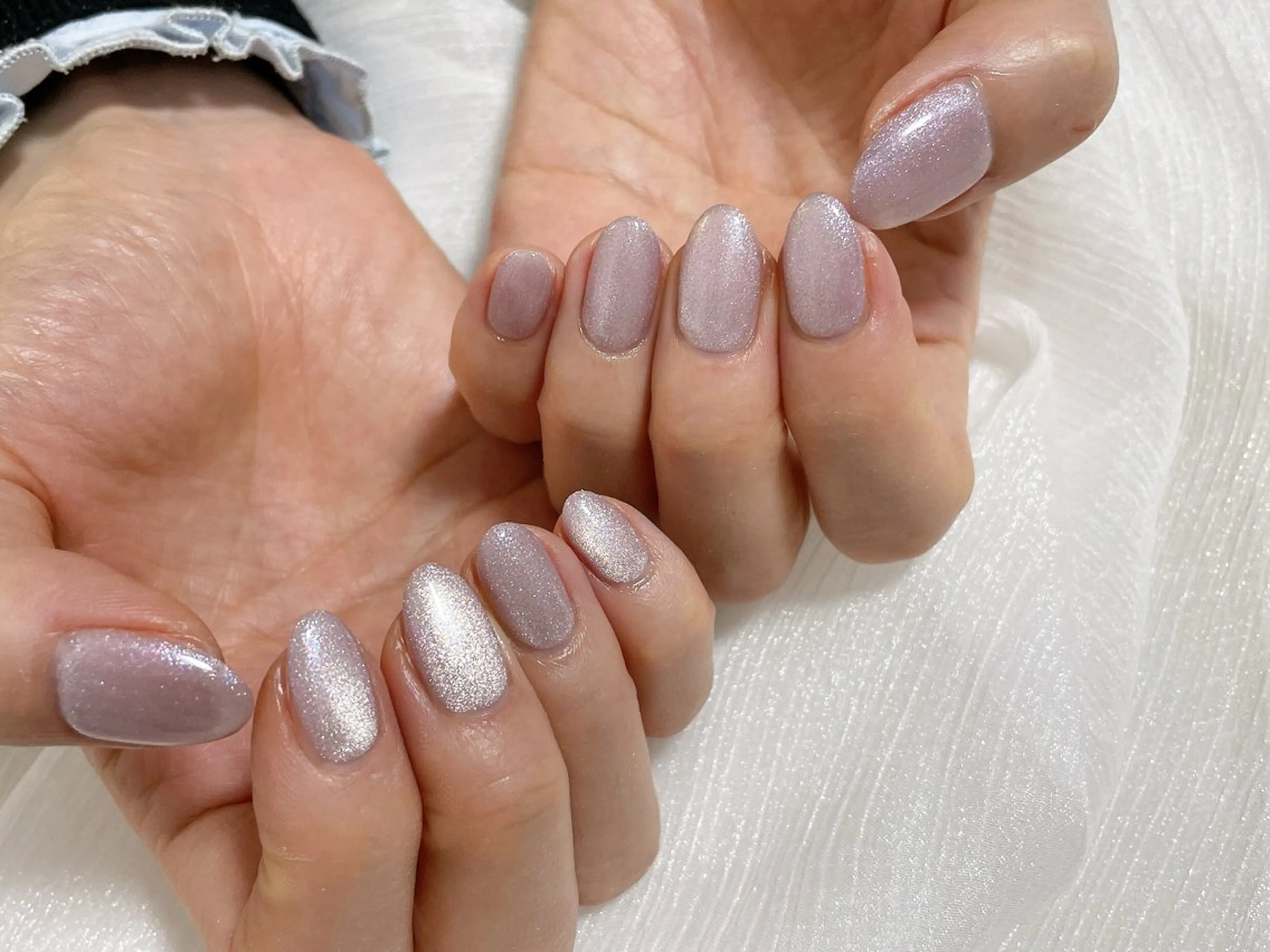 ネイル オーロラネイル フットネイル フレンチネイル ジェルネイル ハート ハンドネイル Mogu nail 二子玉川のネイルデザイン