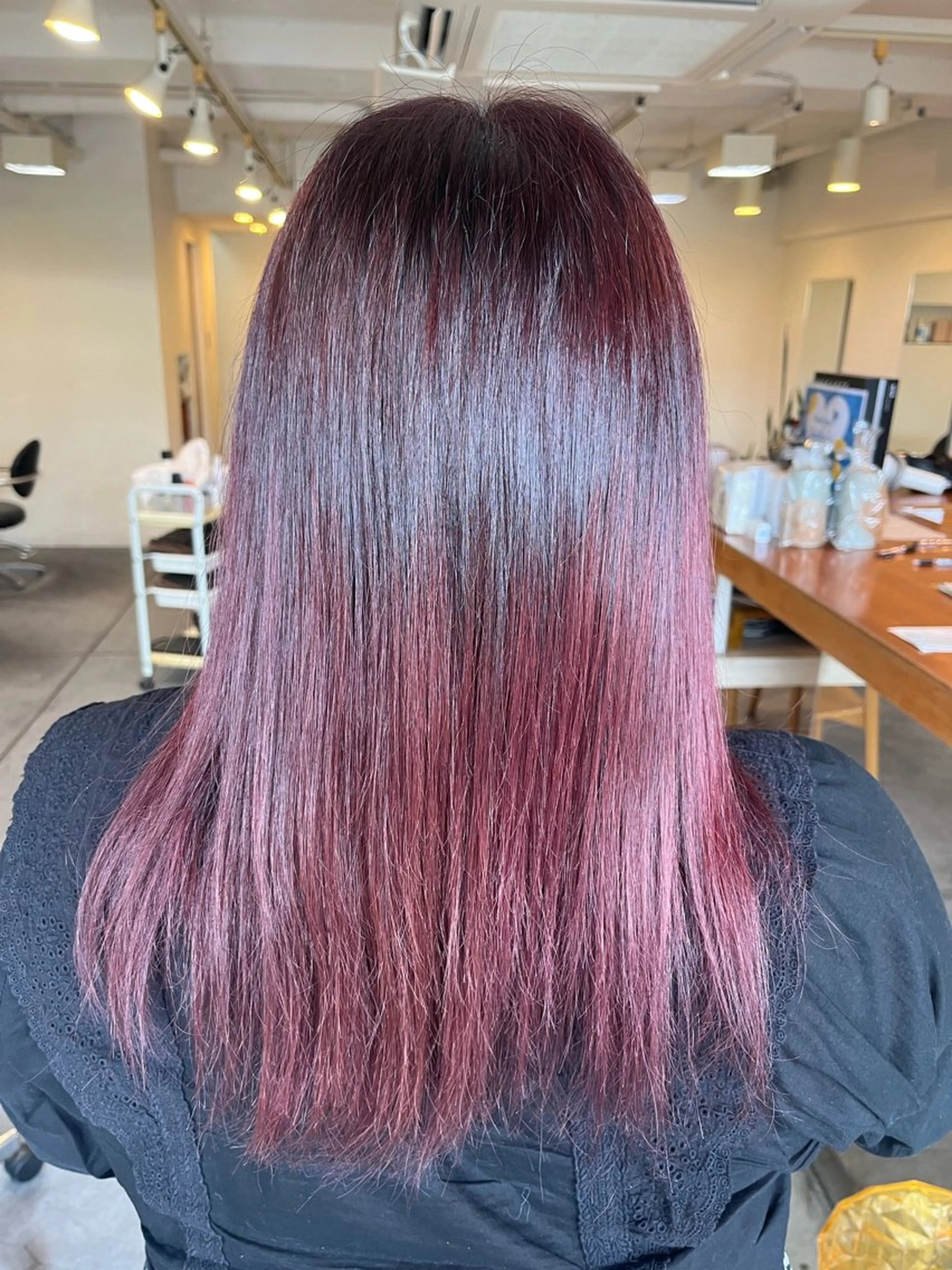 セミロング カラー ヘアカラー トリートメント 丸山 菜々子のヘアスタイル