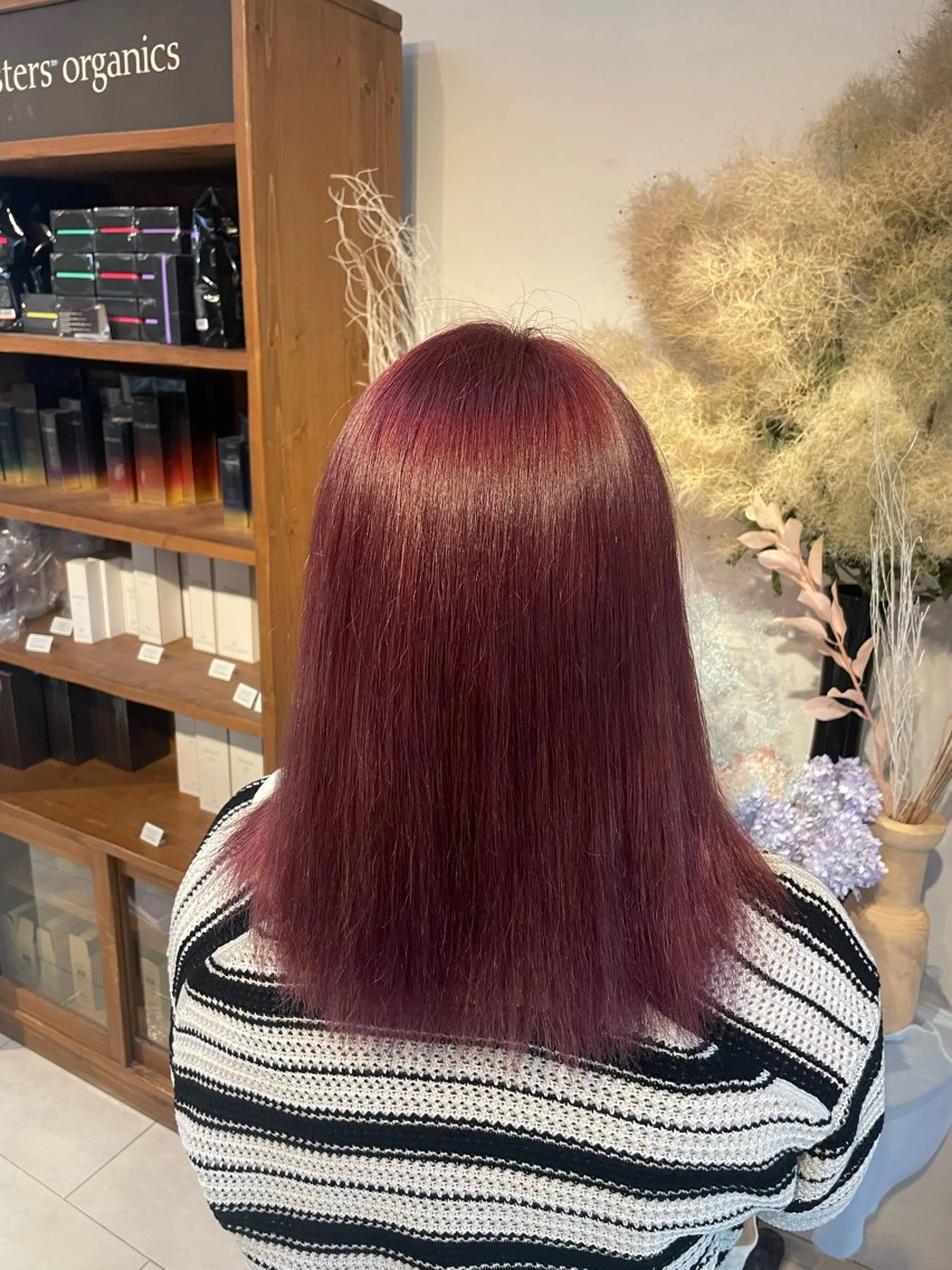 ミディアム カラー ブリーチ カシス ダブルカラー ブリーチなしカラー ピンクカラー ヘアカラー add by k-two所属・✨透明感カラー・ 縮毛矯正✨谷野宏太のヘアスタイル