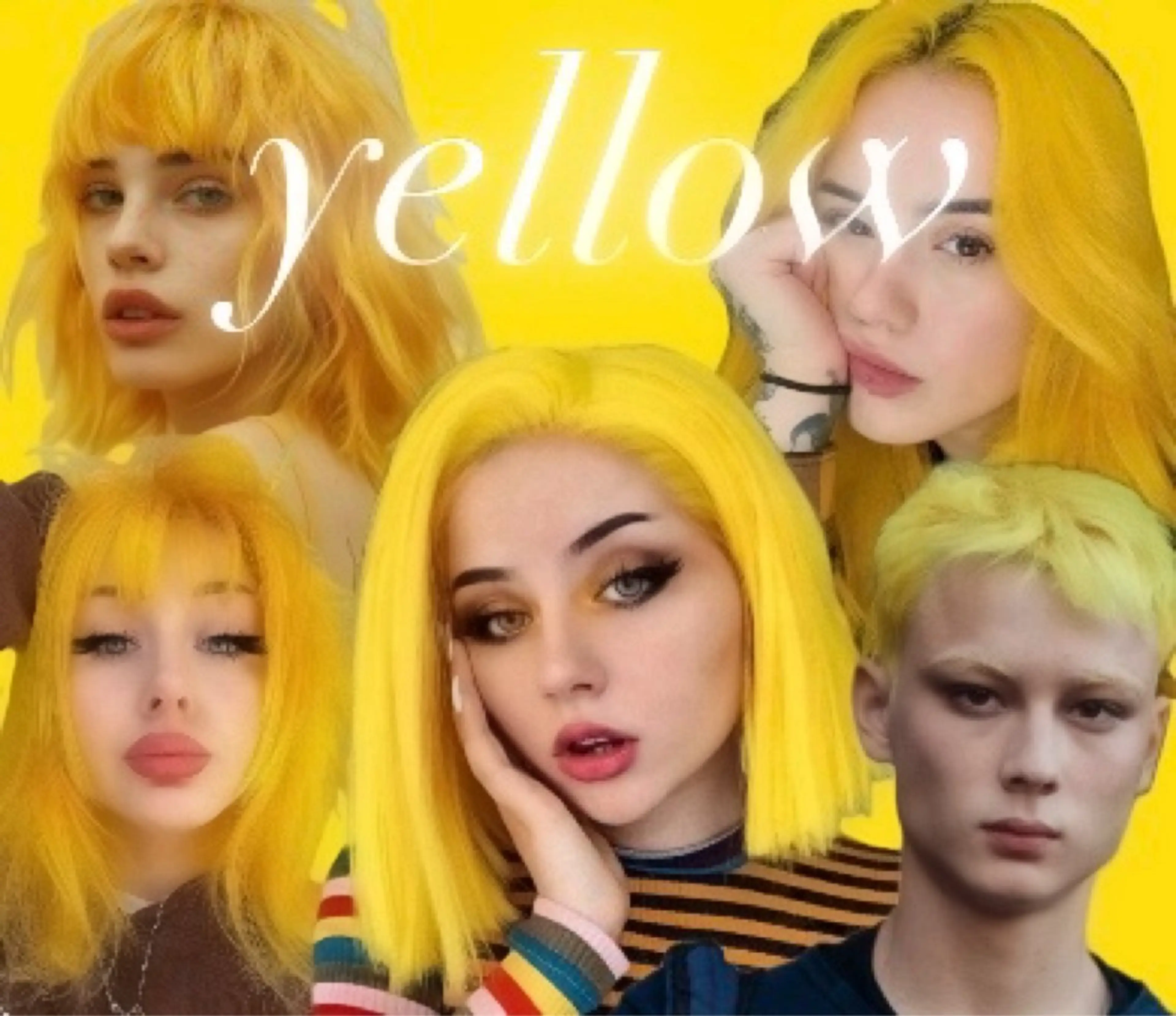 ミディアム カラー ブリーチ 抜きっぱなしブロンド イエローカラー ヘアカラー 栗谷 竜希のヘアスタイル