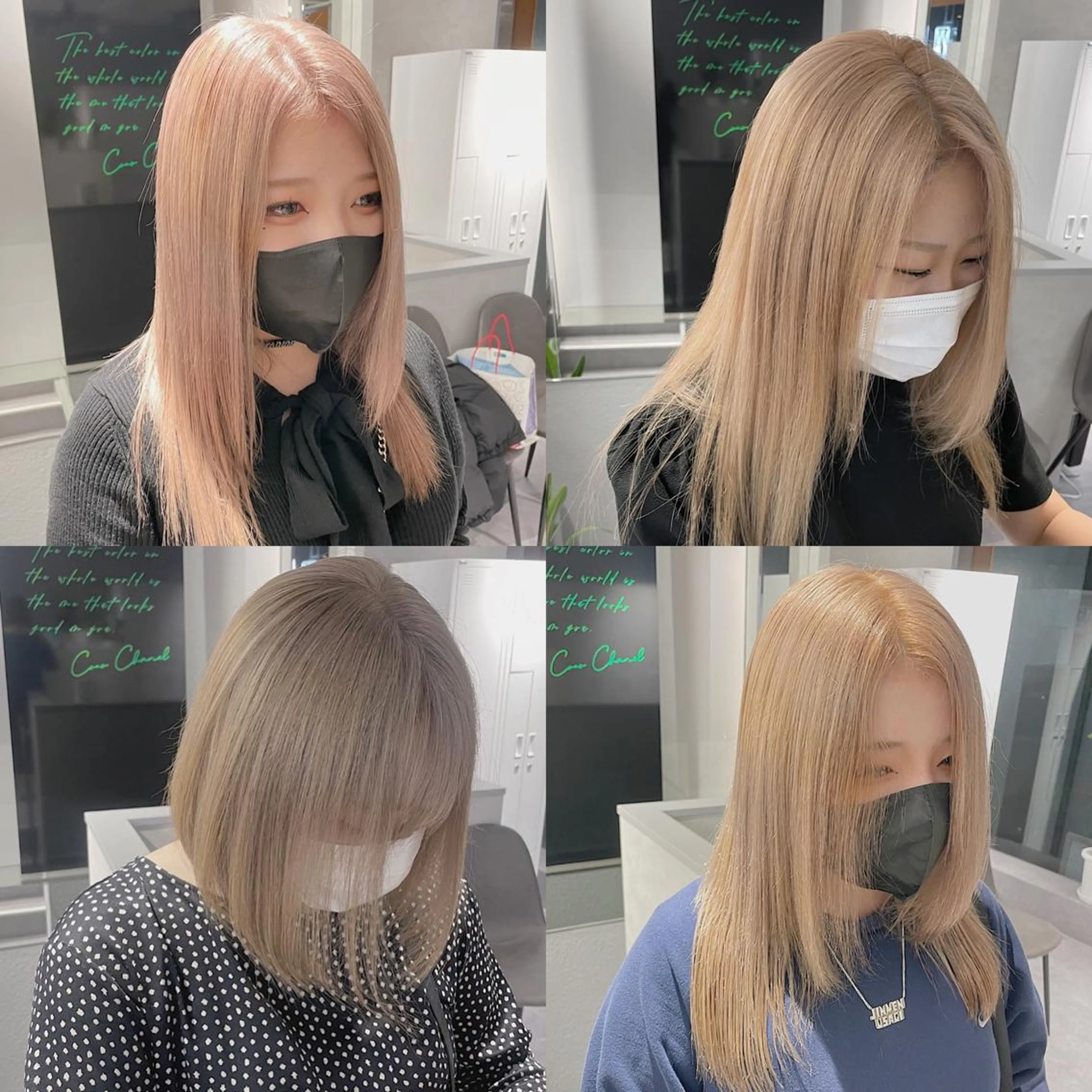 ロング カラー アッシュ バレイヤージュ ベージュカラー 黒髪 ブリーチ ikuma/ ミルクティーのヘアスタイル