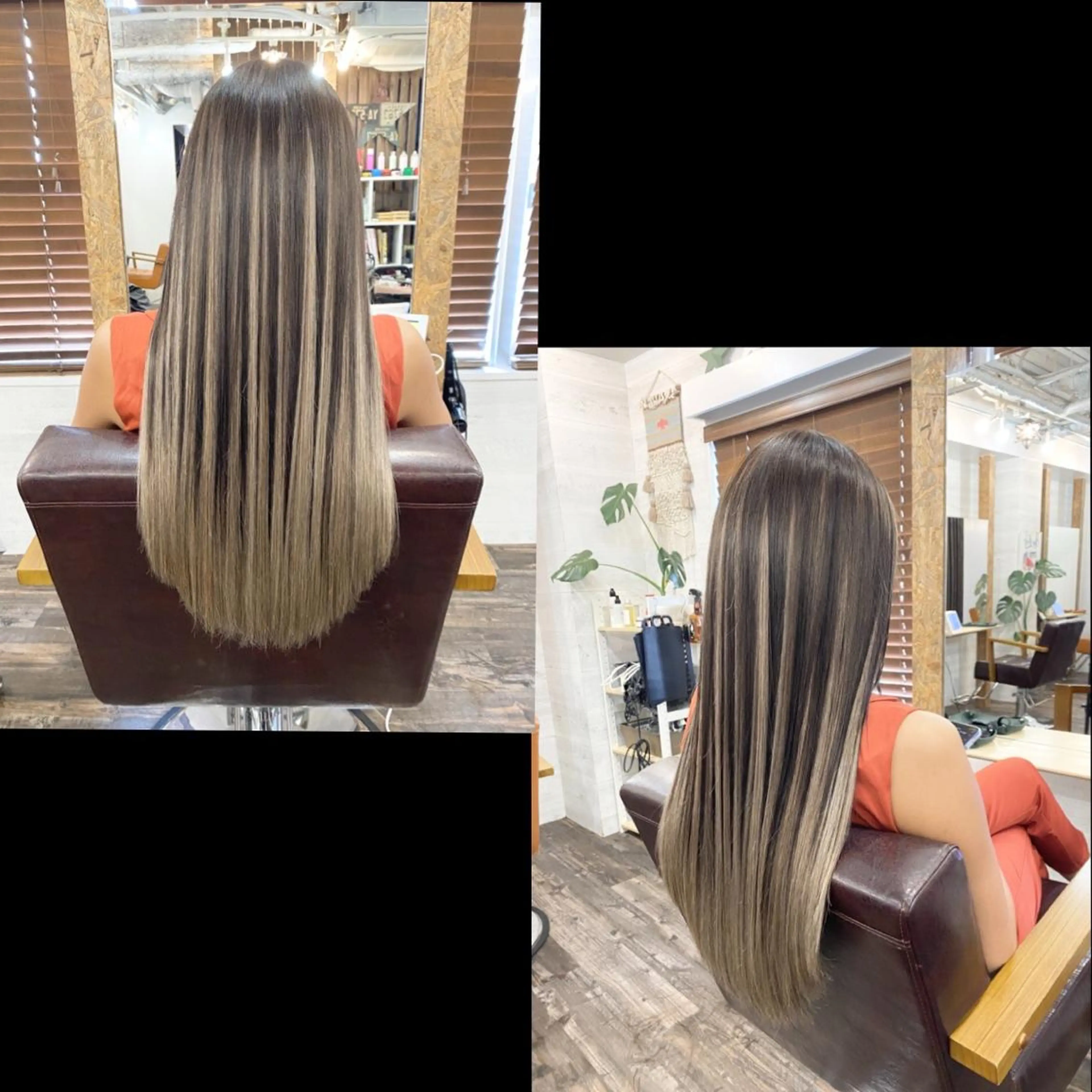 💖艶カラー+最高級毛質最長70cm編み込みエクステ40本💖の写真