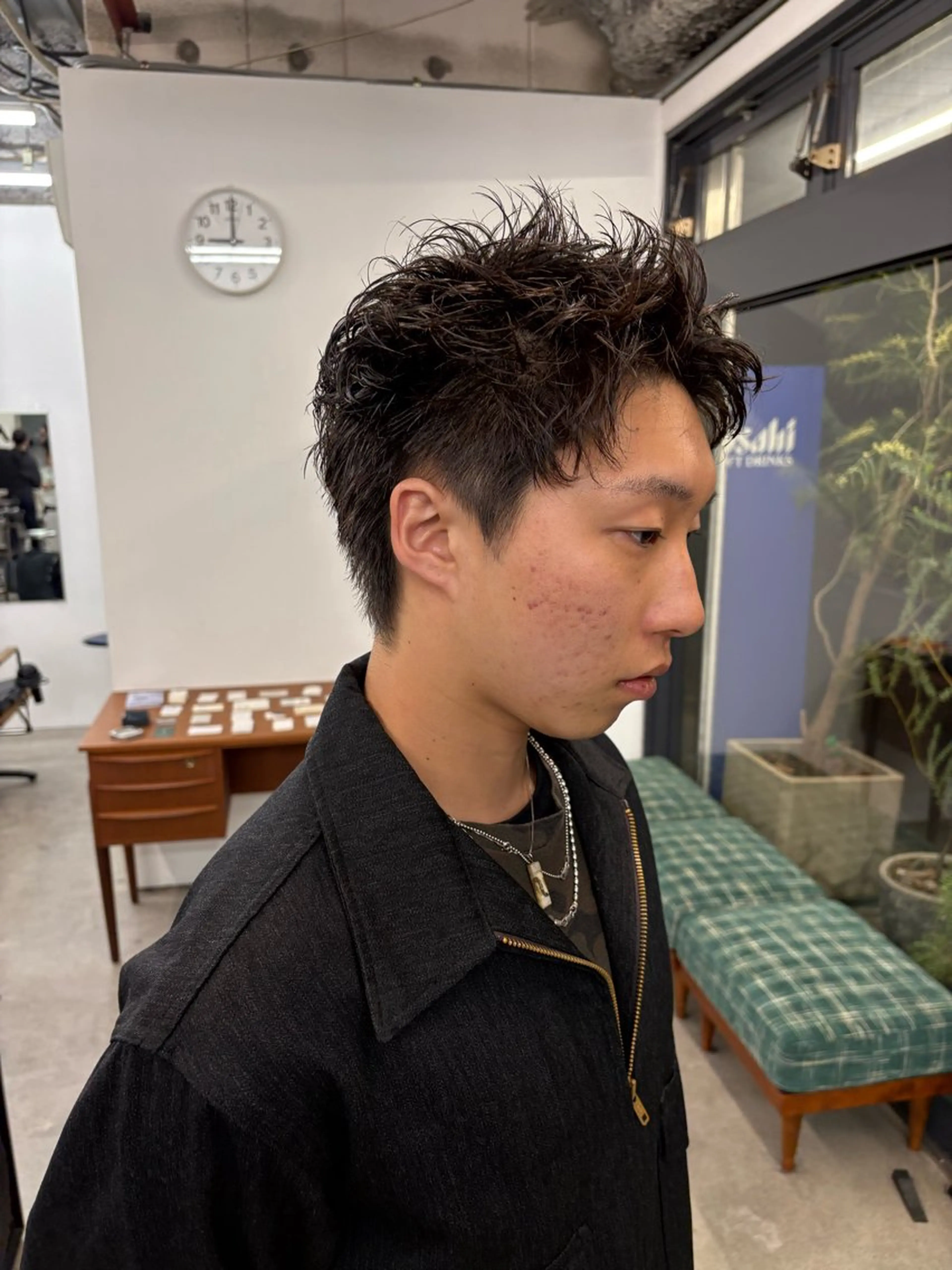 ショート パーマ ボブ レイヤーカット ショートヘア ウルフカット スパイラルパーマ カット パーマ トリートメント 【お洒落パーマ】 Elme　肥塚康汰郎のヘアスタイル