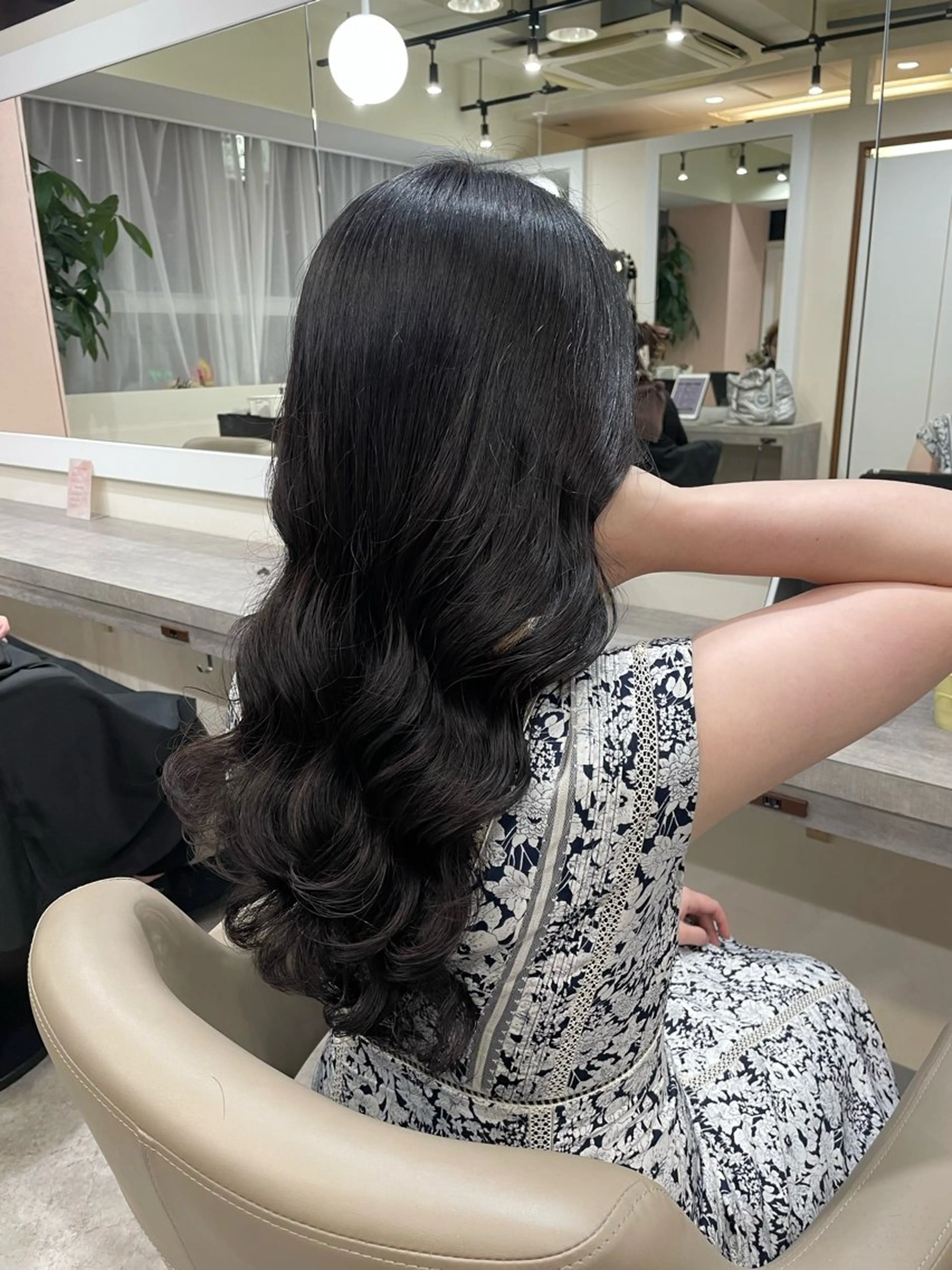 ロング パーマ 韓国風ヘア レイヤーカット 韓国風パーマ/ヘア セット/店長みづきのヘアスタイル