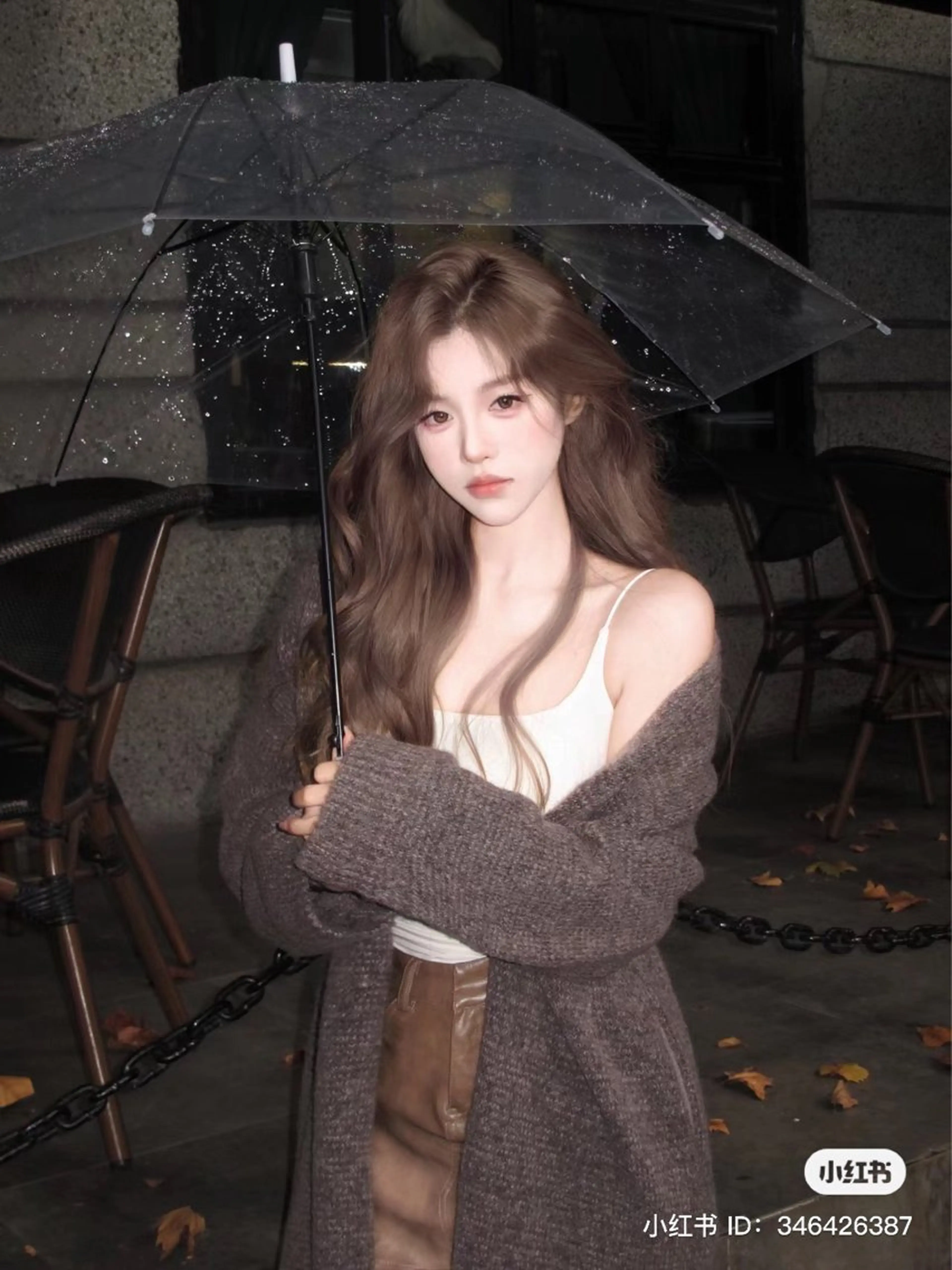 ロング カット パーマ 韓国ヘア🇰🇷 YURIYAのヘアスタイル