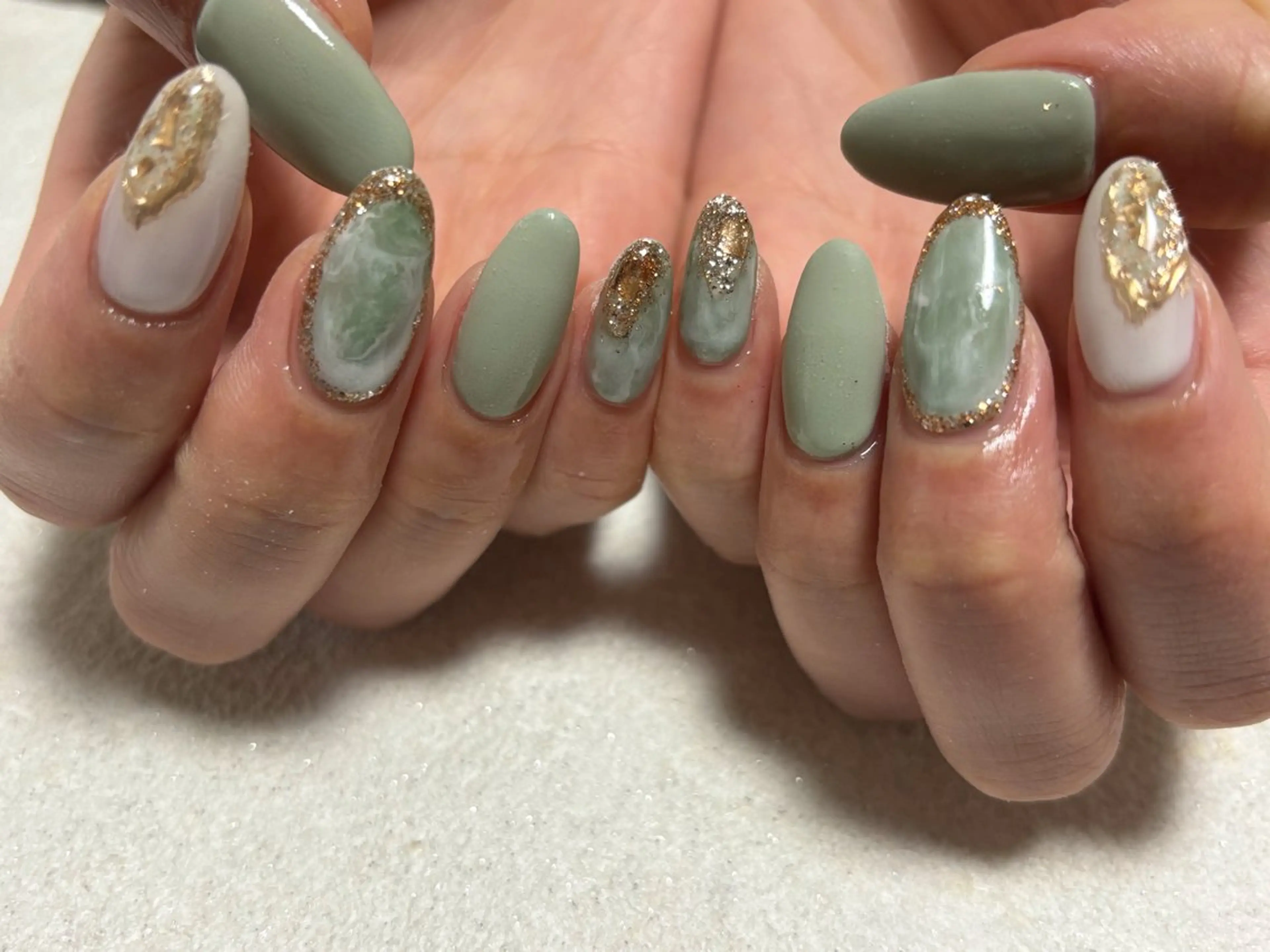 ネイル オーロラネイル フットネイル フレンチネイル ジェルネイル 韓国ネイル ハンドネイル kiki nail 二子玉川のネイルデザイン