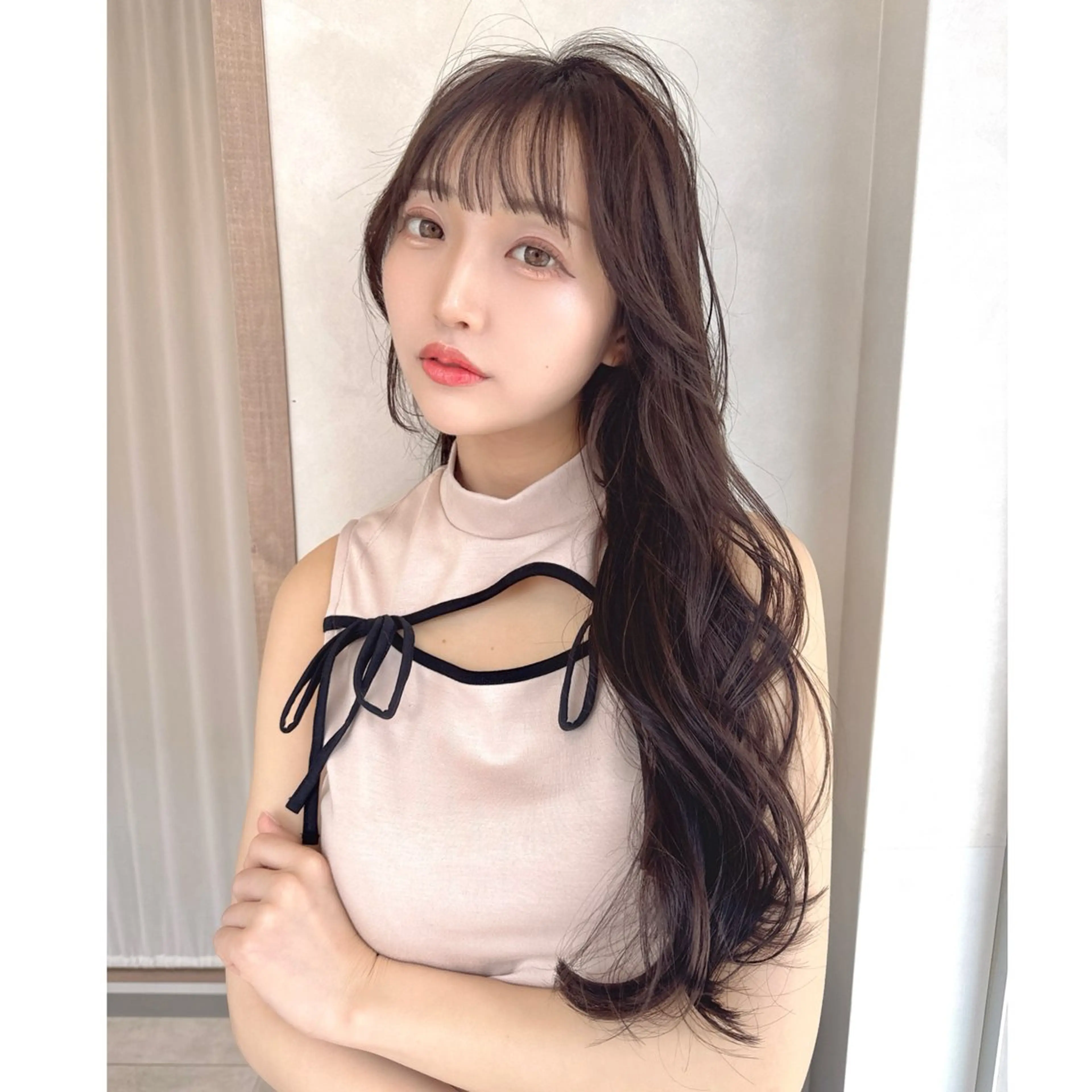 ロング ヨシンモリ 韓国風ヘア 森 隆秀/韓国ヘアのヘアスタイル