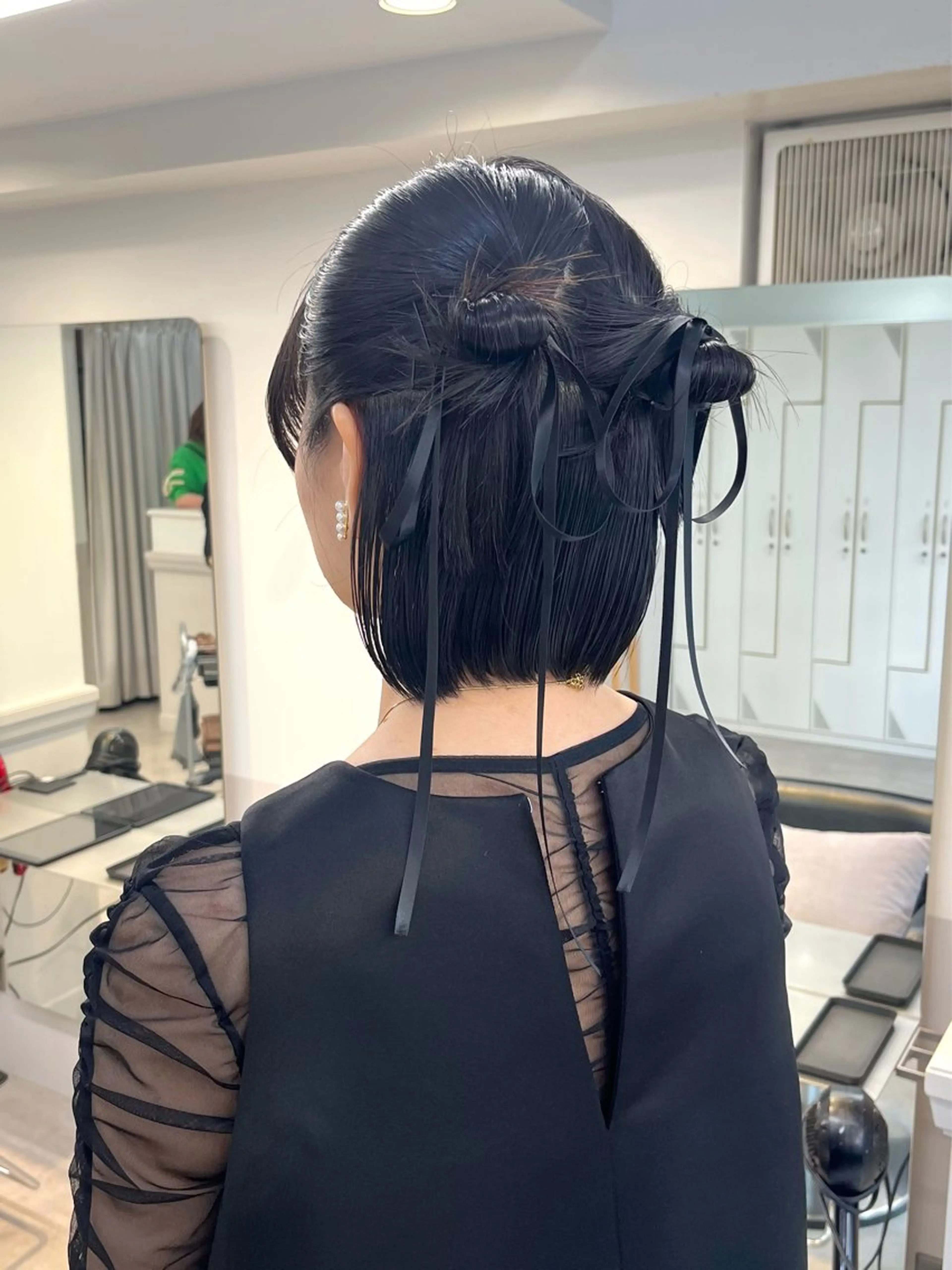 ヘアアレンジ ボブ ヘアセット マミ☁️ヘアセット /お呼ばれヘア/銀座のヘアスタイル