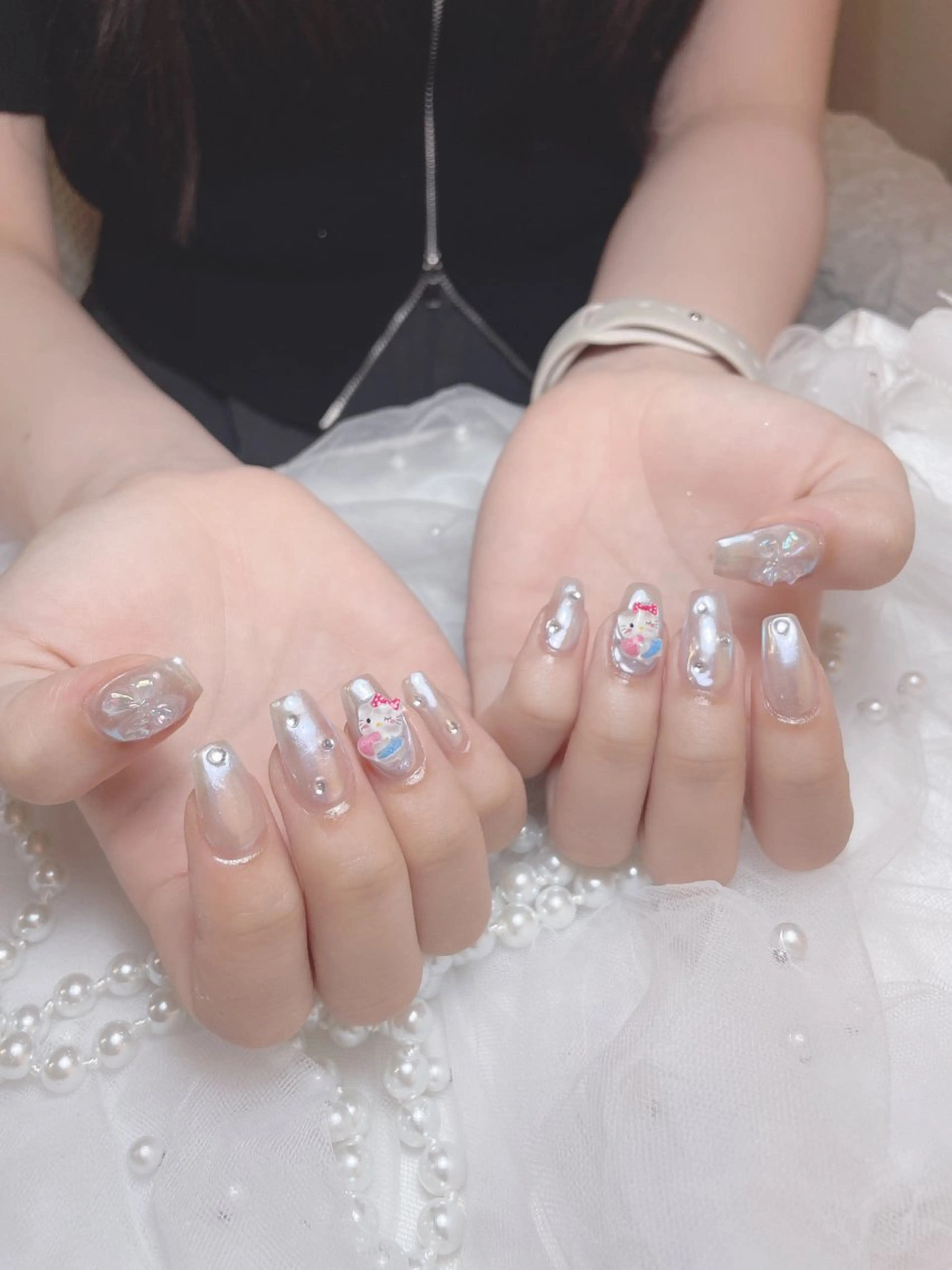 ネイル フットネイル フレンチネイル ジェルネイル ガーリー グラデーション D.d Nail Moeのネイルデザイン