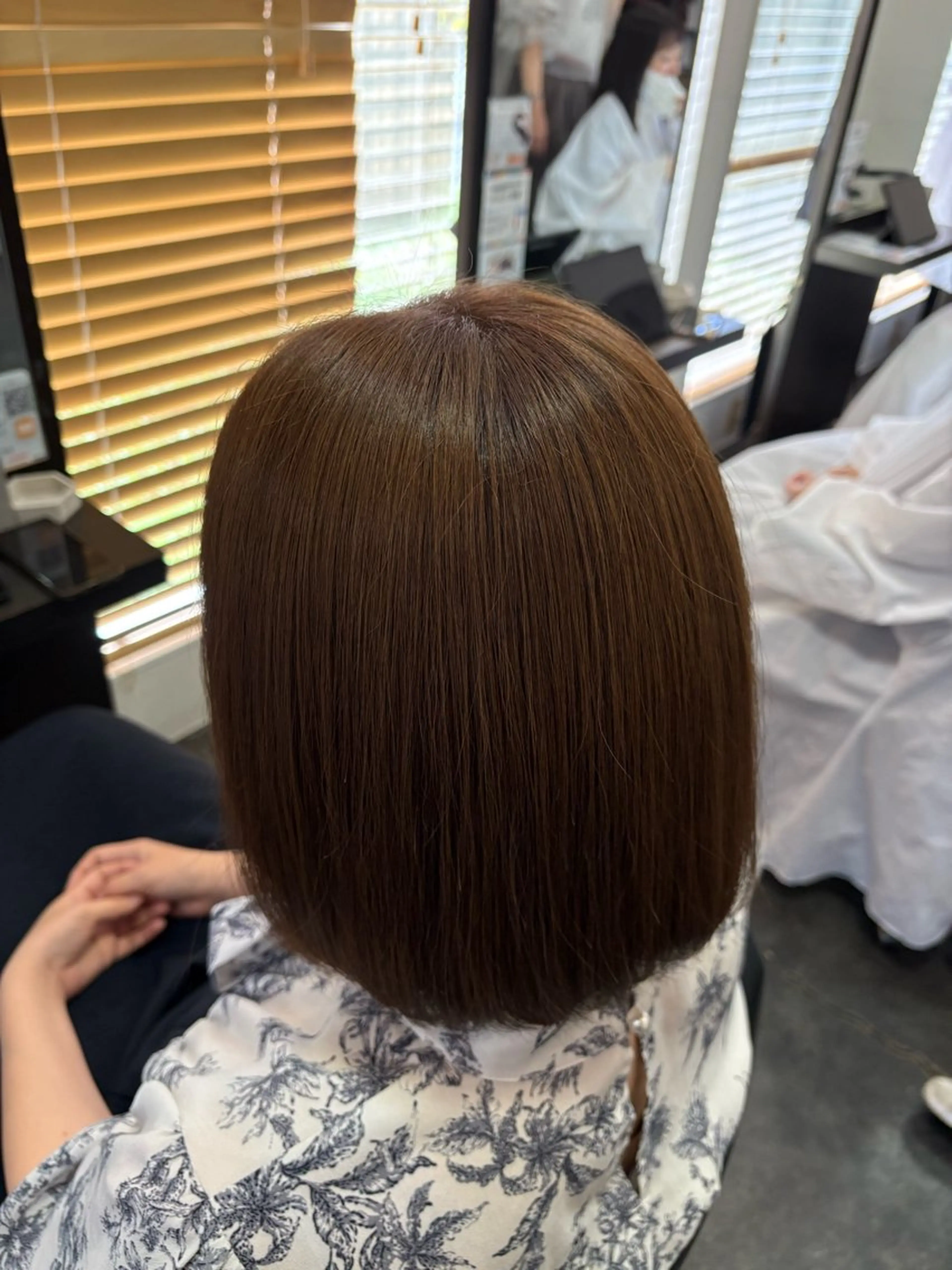 ミディアム カラー ブラウンカラー 奥山 和奏のヘアスタイル