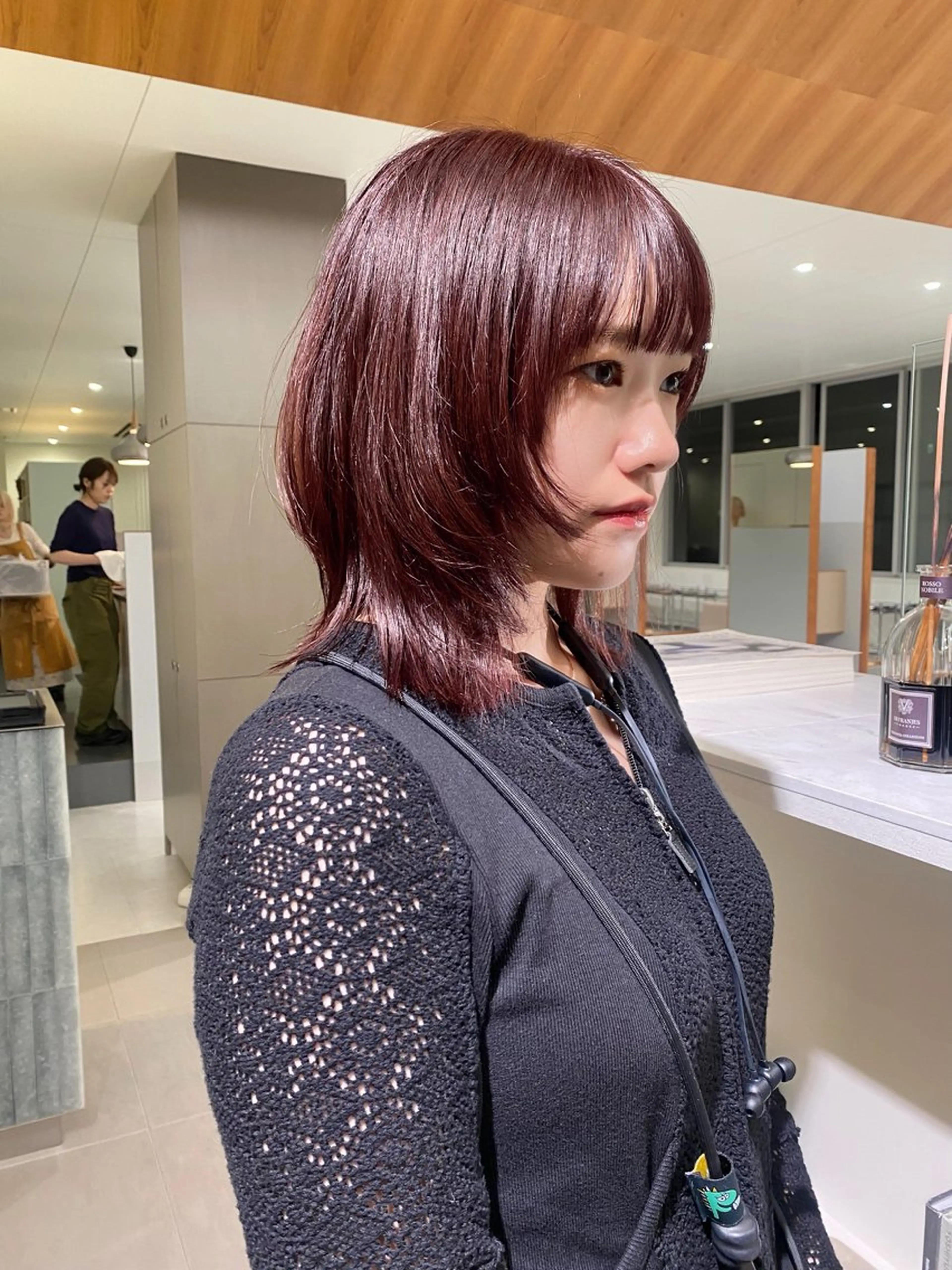 ミディアム レイヤーカット ウルフカット 🎀透明感× 暖色カラーつな🎀のヘアスタイル