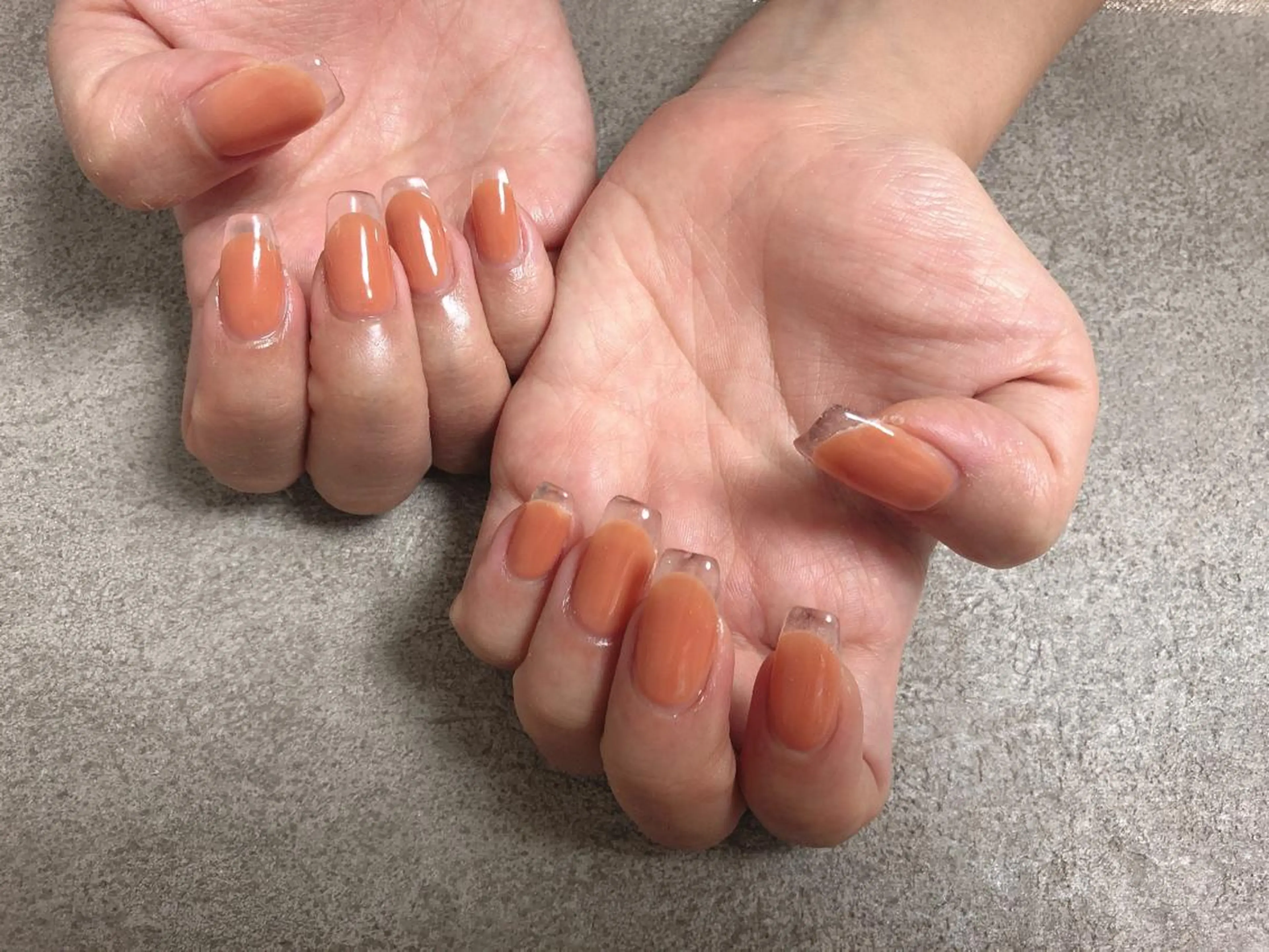 ネイル クリアネイル フレンチネイル Mogu nail 二子玉川のネイルデザイン